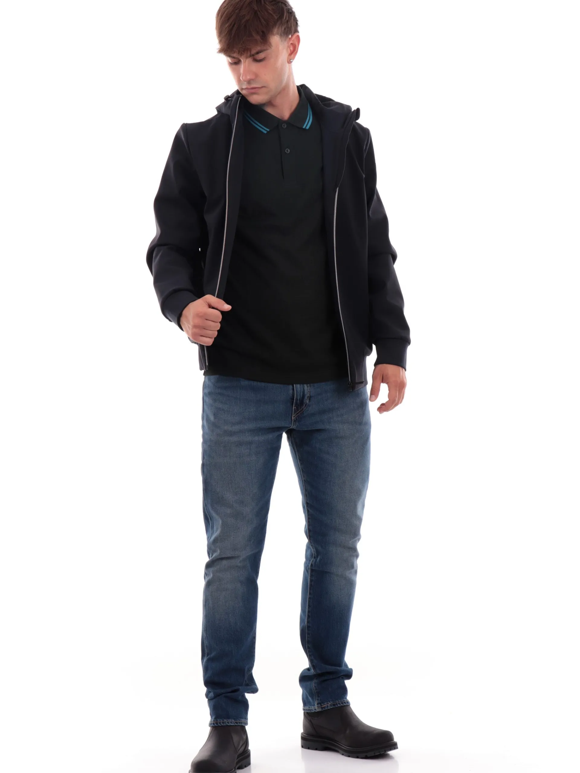 RRD Giubbotti*Giacca blu black da uomo Winter Thermo Hood W24044