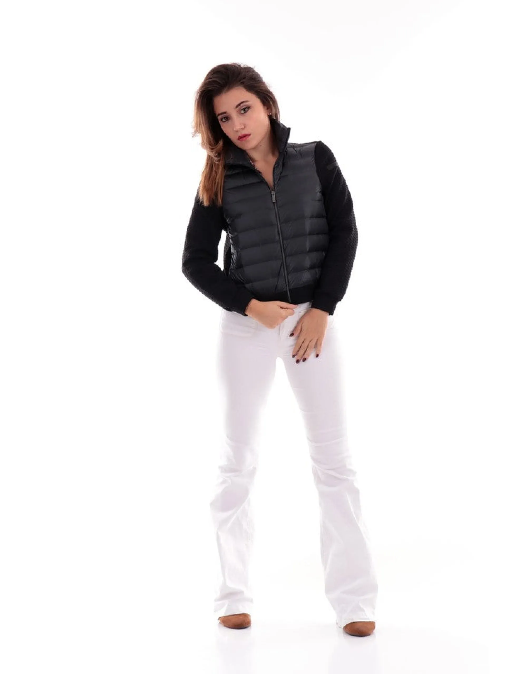 RRD Maglie*Giacca Donna Roberto Ricci Design Nera inserto piumino Superball W2364610
