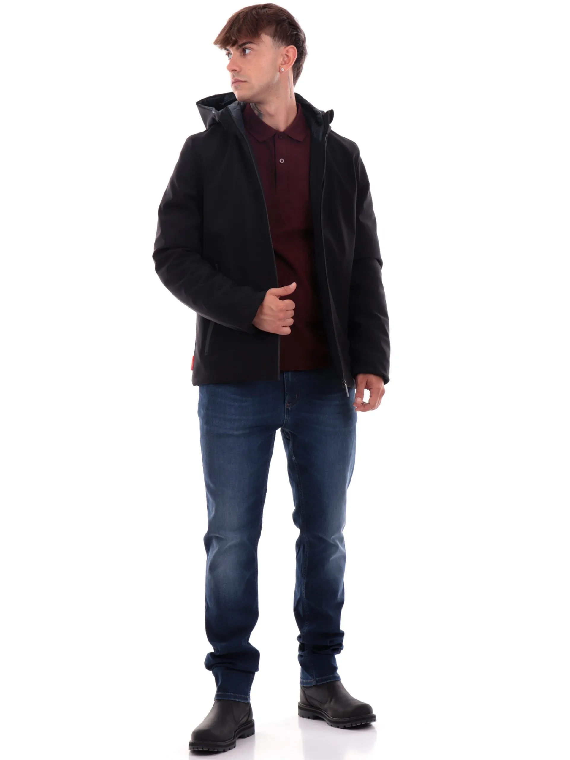 RRD Giubbotti*Giacca nera da uomo Winter Storm W24001