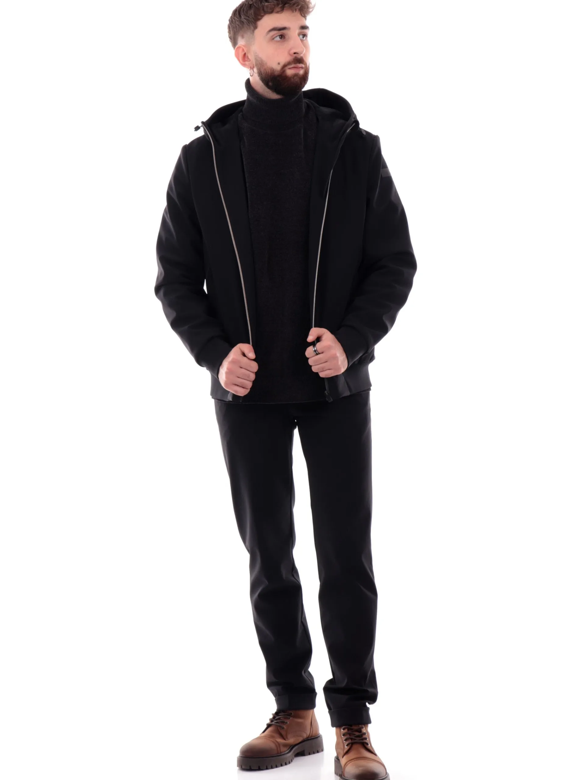 RRD Giubbotti*Giacca nera da uomo Winter Thermo Hood W24044