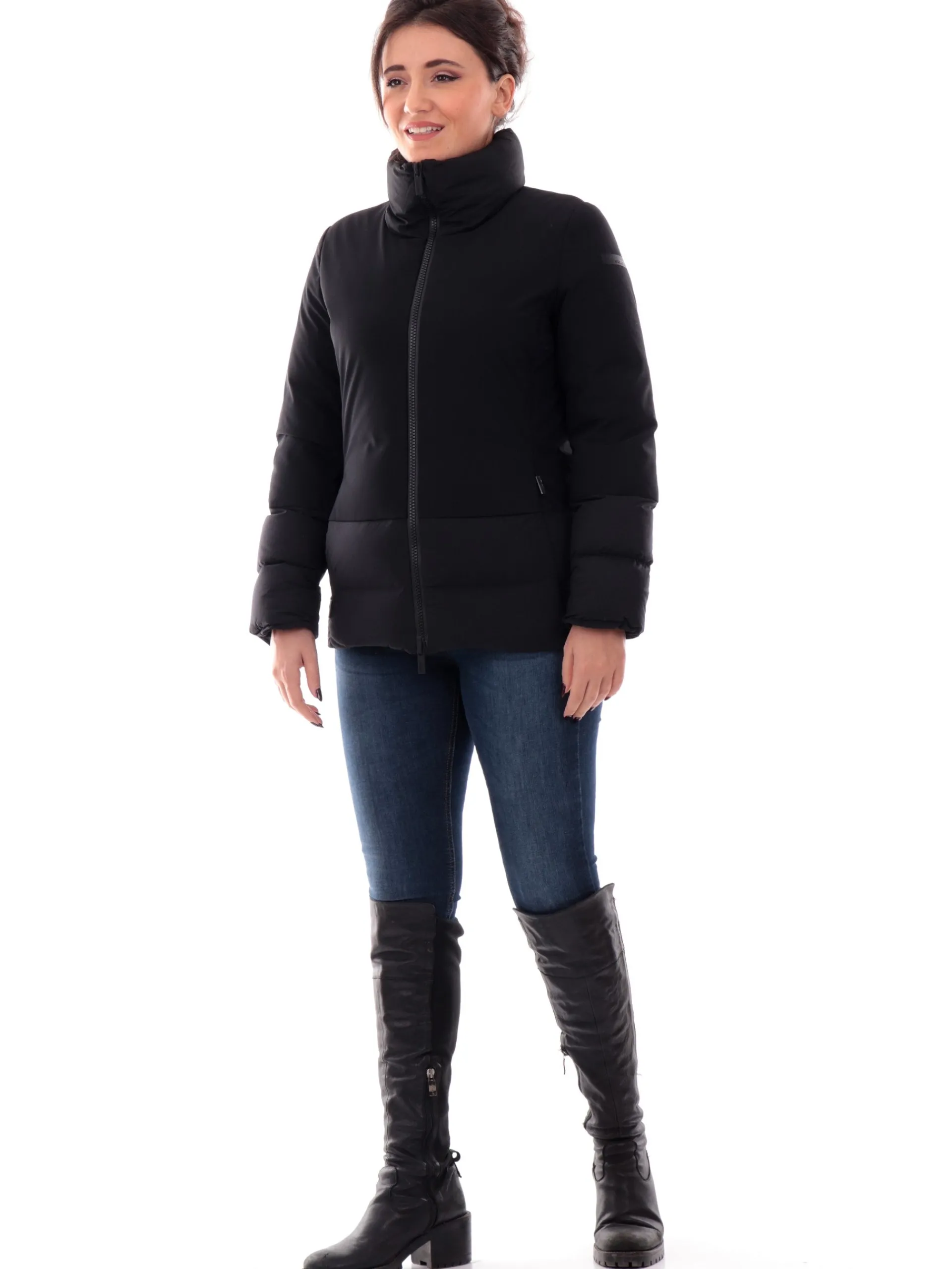 RRD Giubbotti*Giacca tessuto tecnico nera da donna Winter Hybrid Storm Wom W24506
