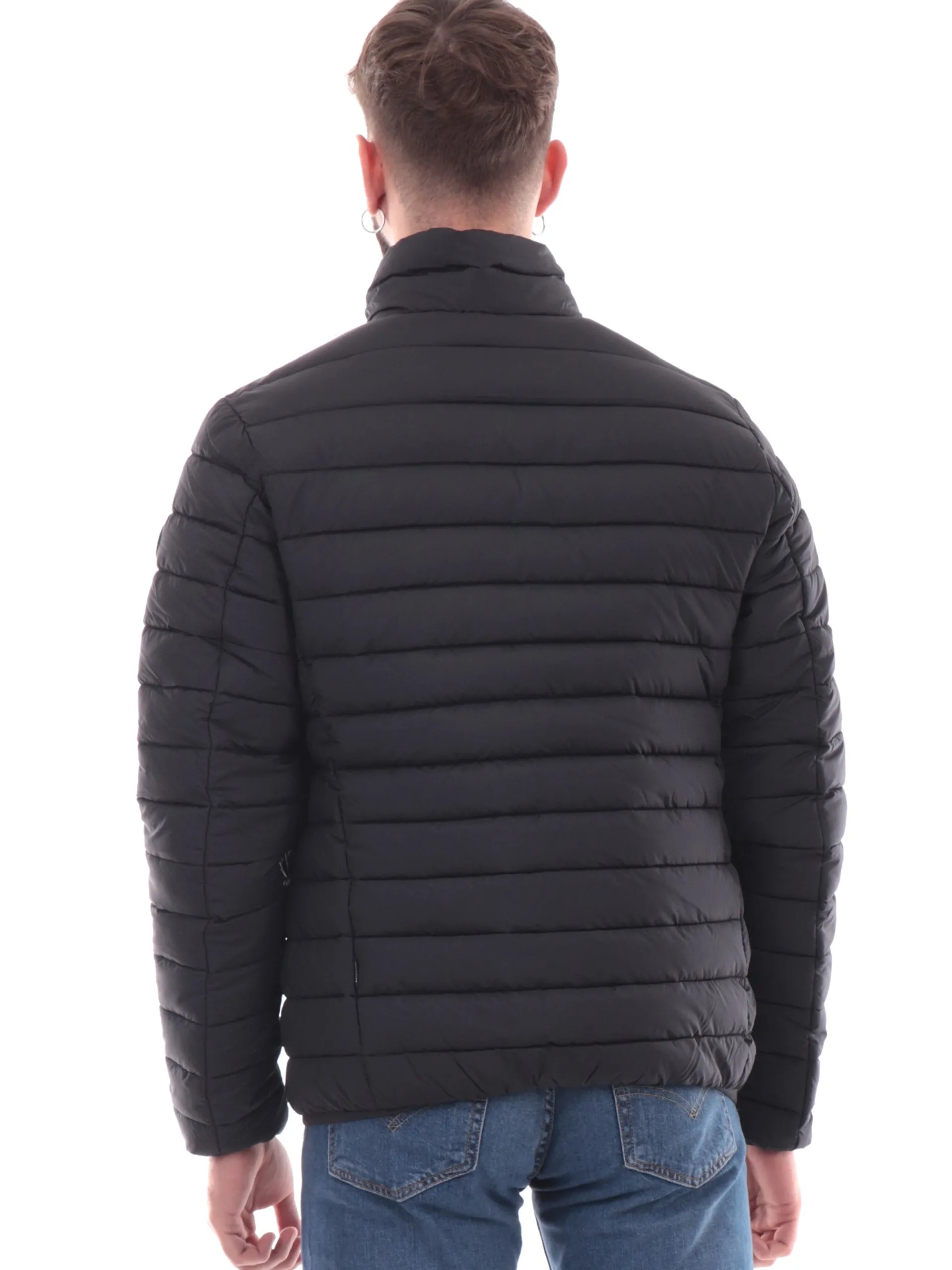 SAVE THE DUCK Giubbini*Giacca Erion nera da uomo collo alto D31274MMIRO19