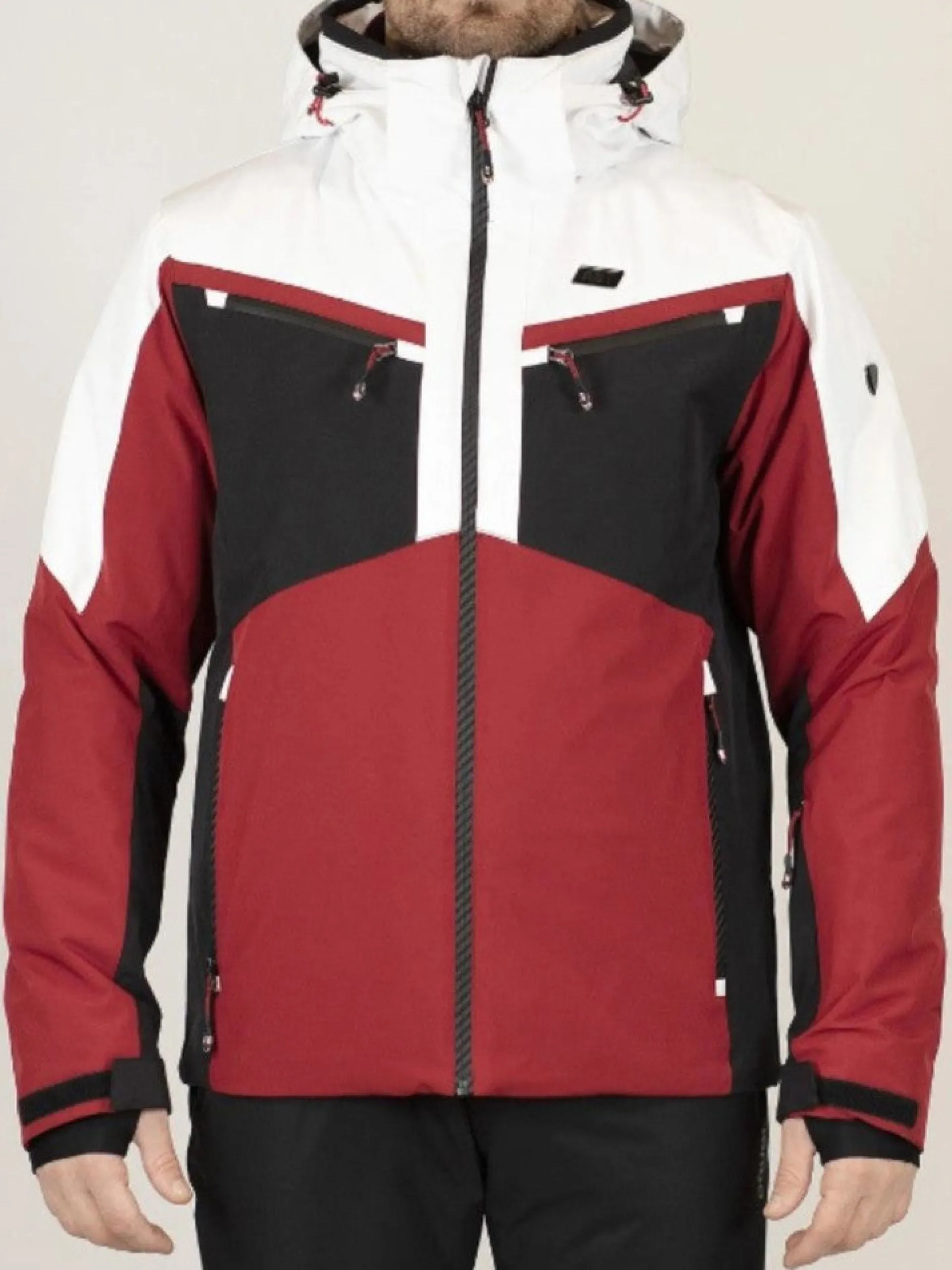 ASTROLABIO Abbigliamento|Giubbini*Giacca sci bianca, nera e rossa da uomo AE9GT34X4
