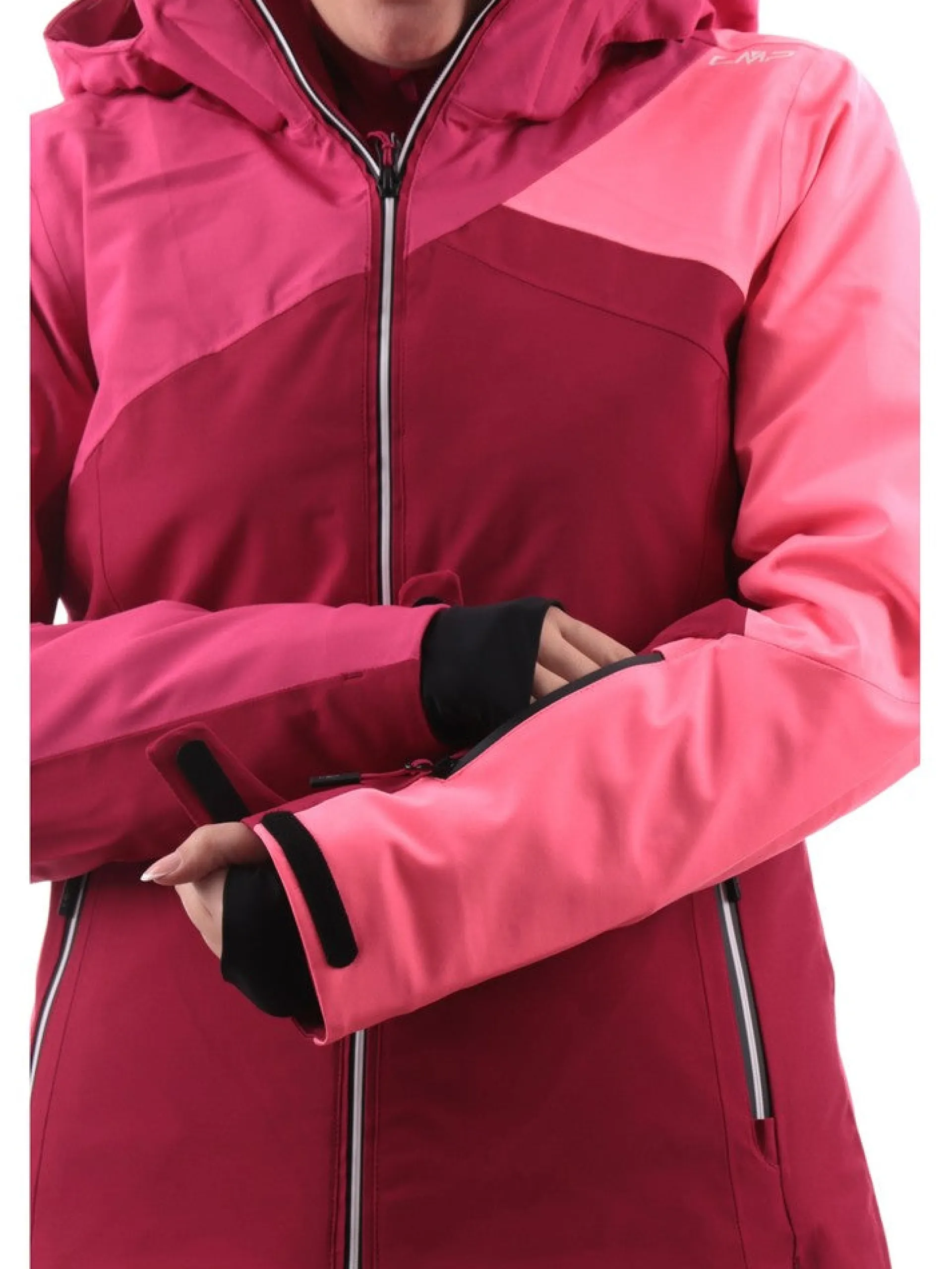 CMP Abbigliamento|Giubbini*Giacca sci fucsia da donna con inserto in pile interno 33W0656