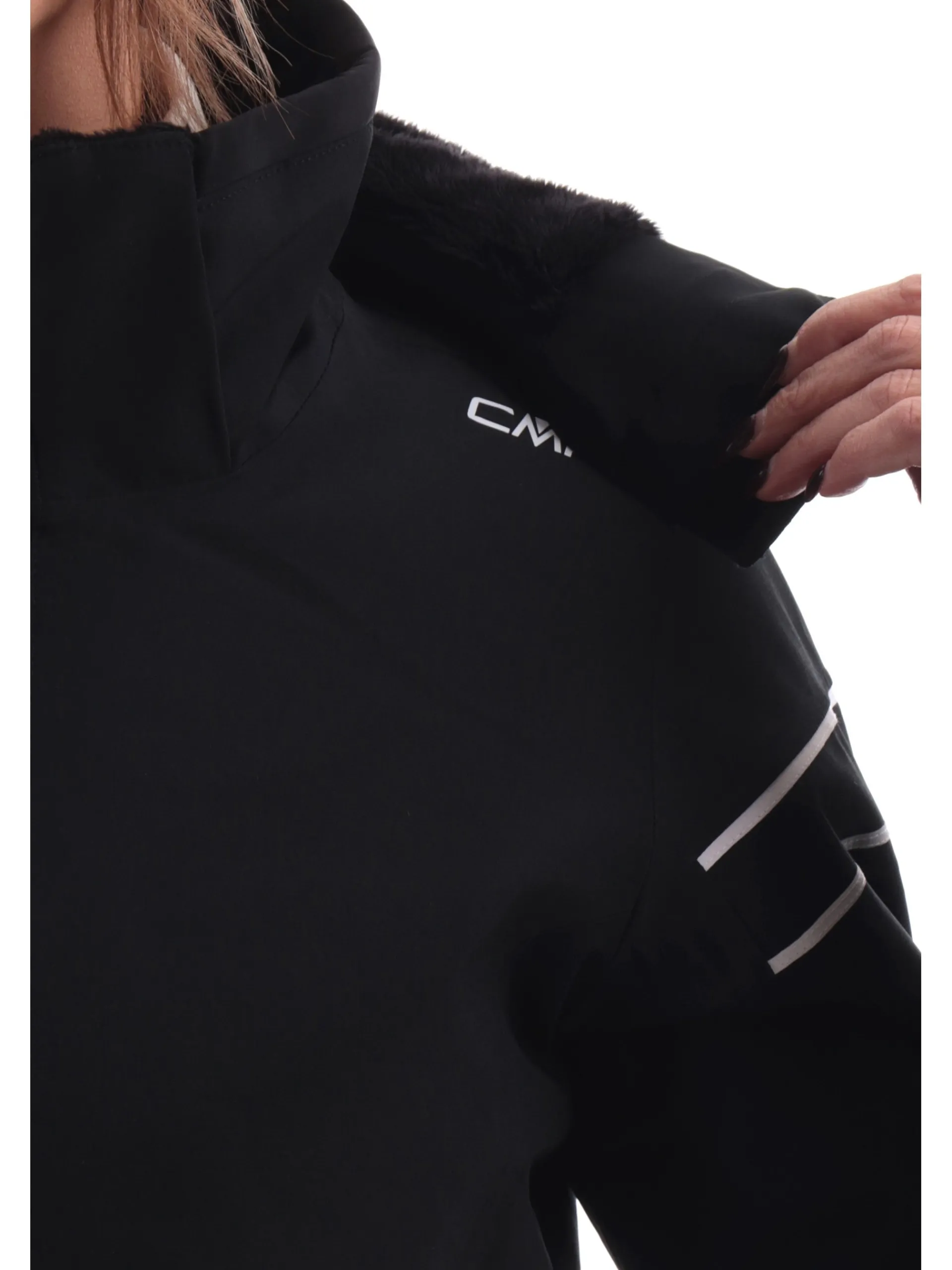 CMP Abbigliamento|Giubbini*Giacca sci nera da donna antineve 34W4516