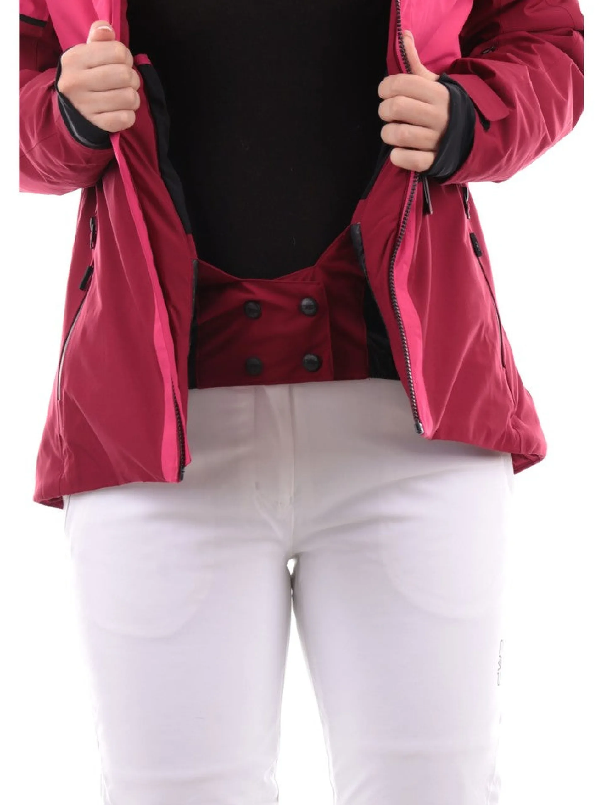 CMP Abbigliamento|Giubbini*Giacca sci rosa e bordeaux da donna con pile interno 33W0726