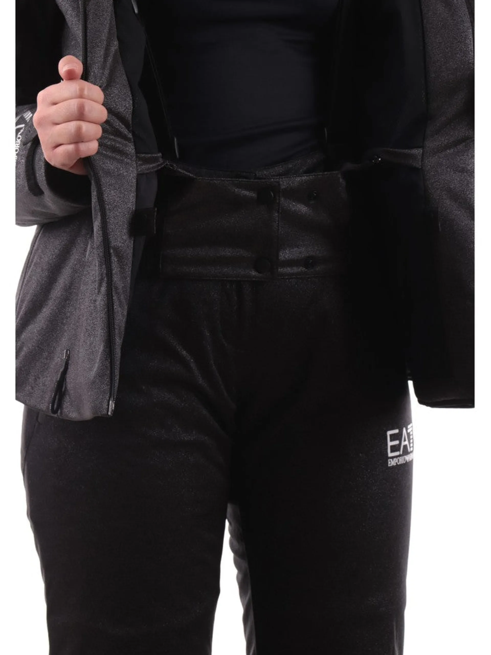 EMPORIO ARMANI 7 Abbigliamento|Giubbini*Giacca sci Emporio Armani EA7 nera e argento da donna 6RTG15TNDCZ