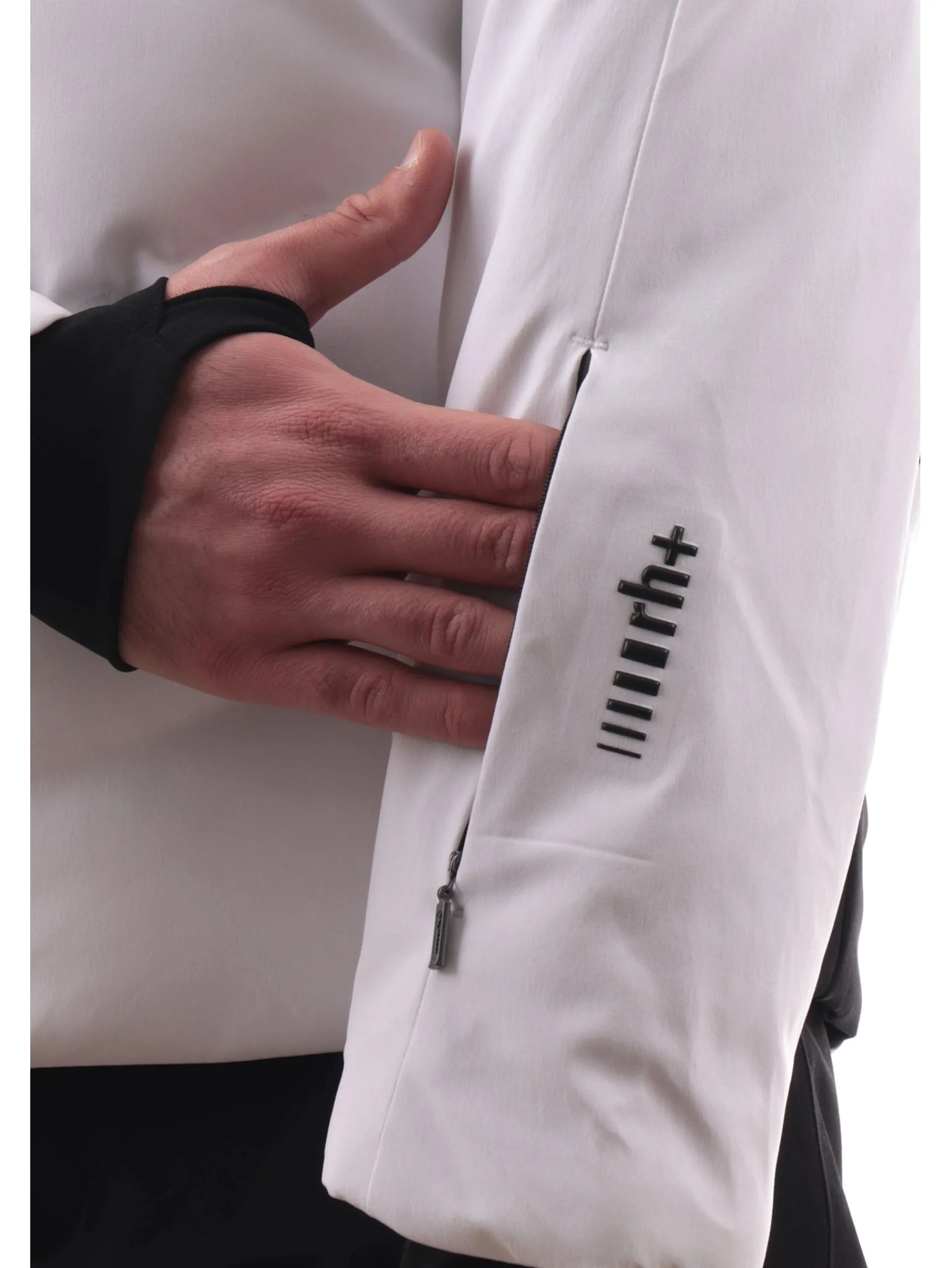 ZERORH+ Abbigliamento|Giubbini*Giacca sci ZeroRh bianca e nera da uomo Solaris INU3133