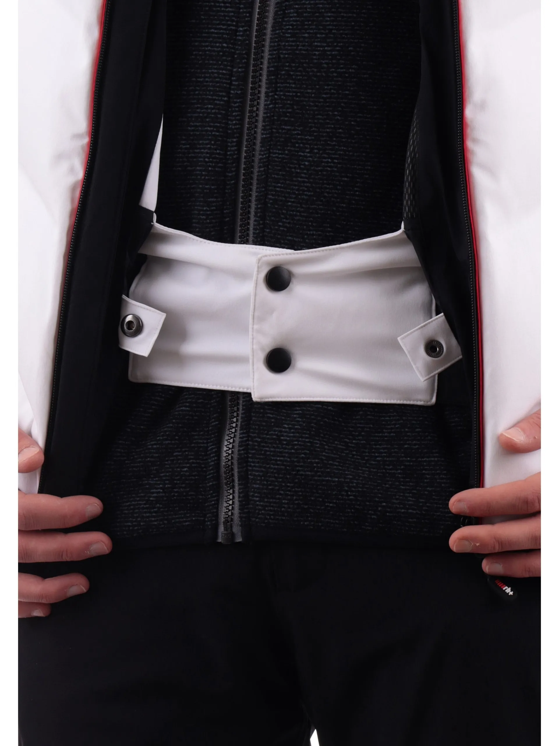ZERORH+ Abbigliamento|Giubbini*Giacca sci ZeroRh bianca e nera da uomo Solaris INU3133