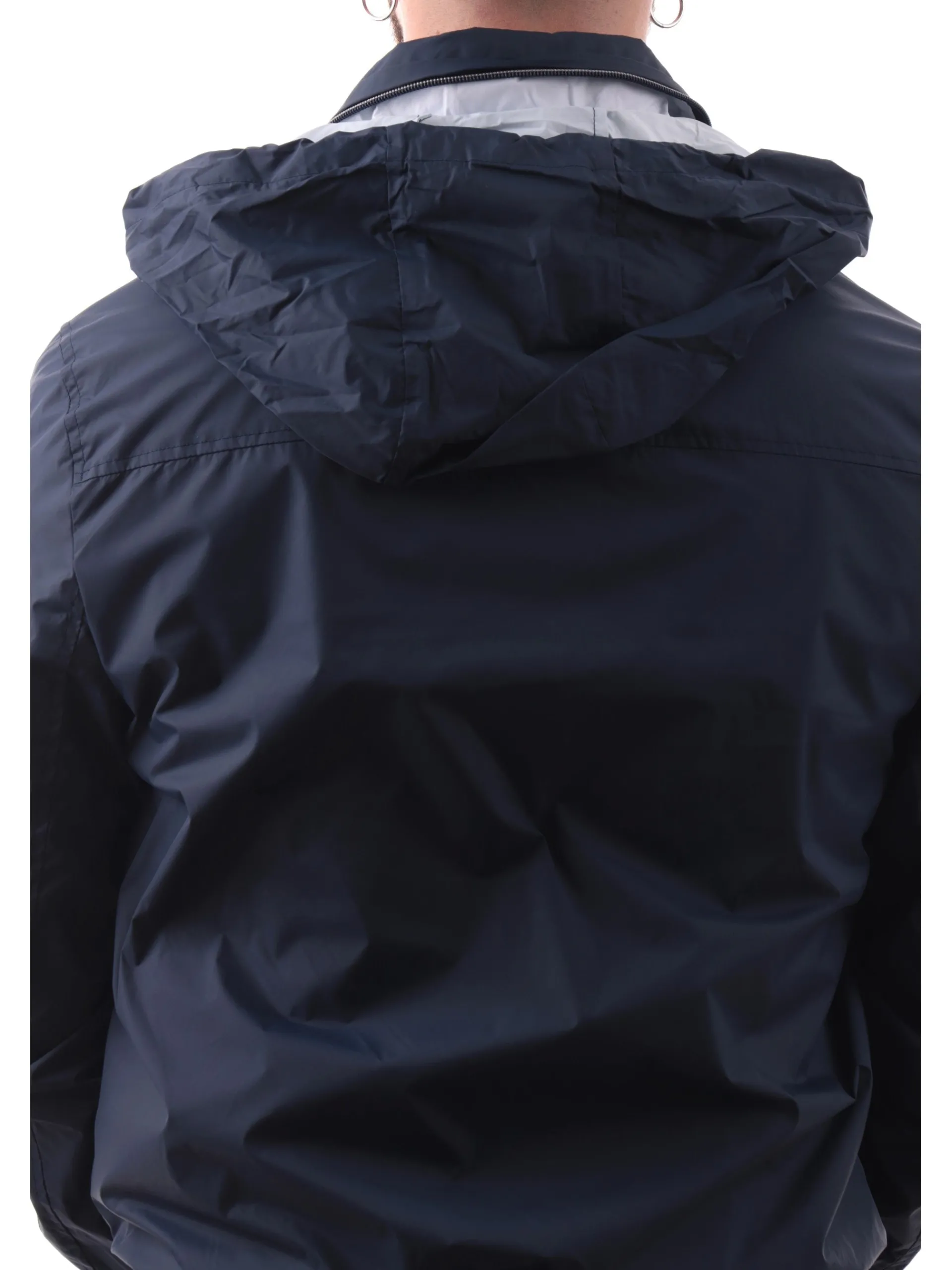 YES ZEE Giubbini*Giacca tecnica blu da uomo cappuccio estraibile J542QN00