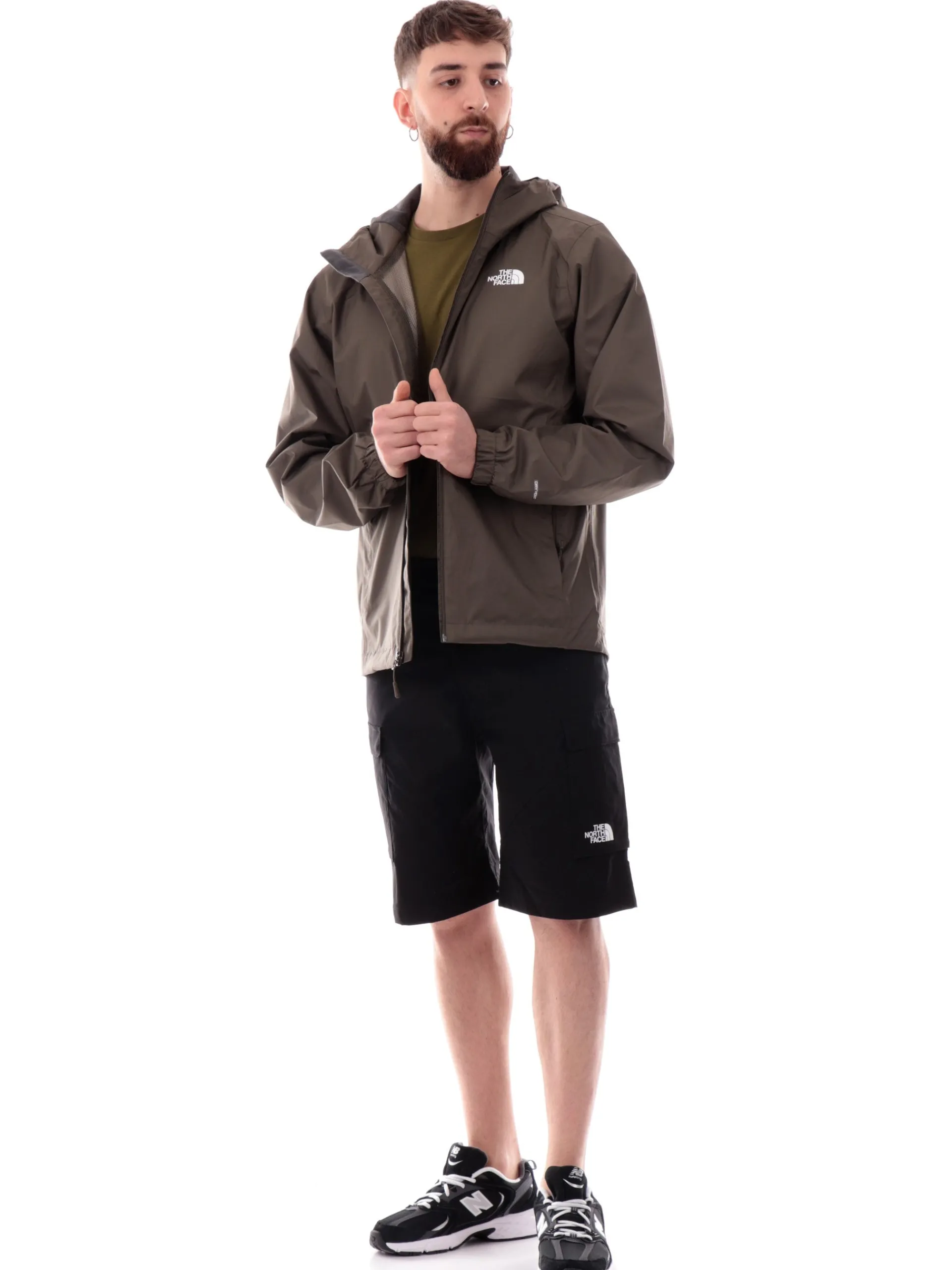 THE NORTH FACE Giubbini*Giacca tecnica Quest verde da uomo full zip con cappuccio NF00A8AZ