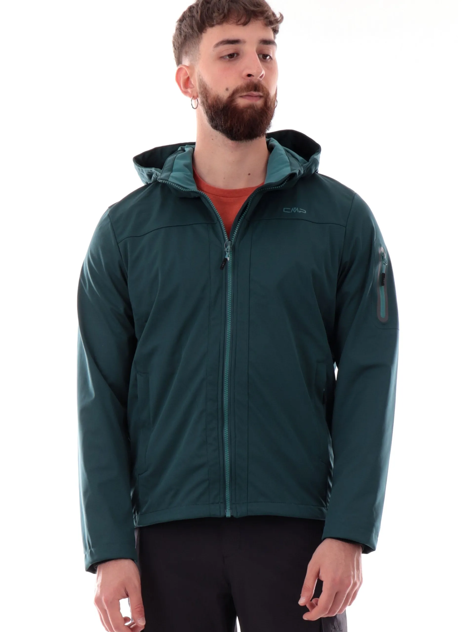 CMP Giubbini|Giubbini*Giacca trekking verde da uomo con cappuccio removibile 39A5027