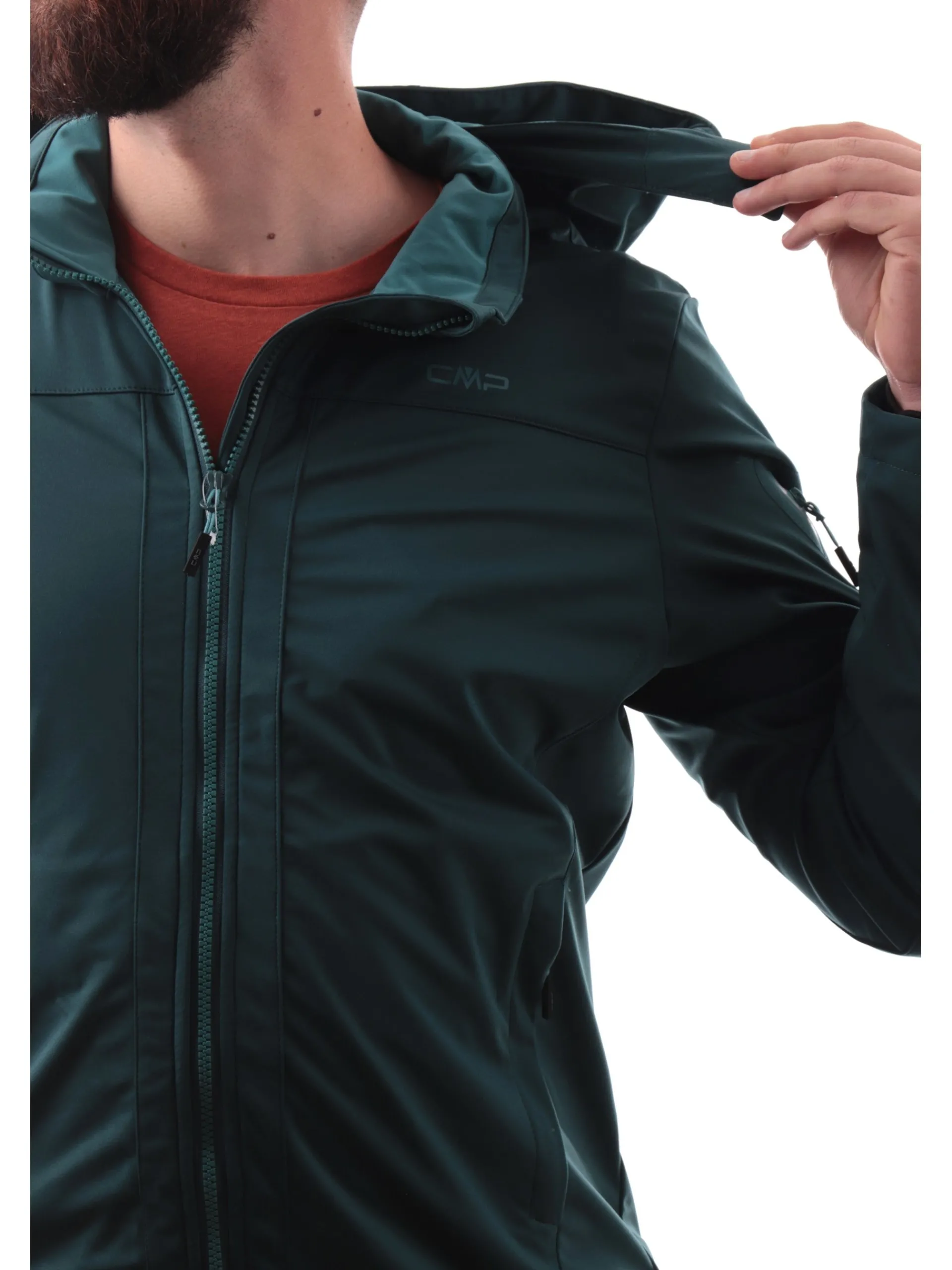 CMP Giubbini|Giubbini*Giacca trekking verde da uomo con cappuccio removibile 39A5027