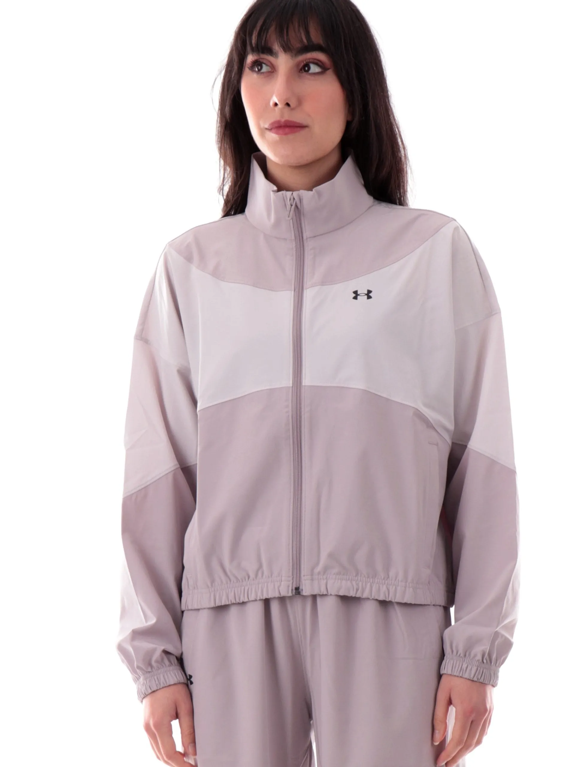 UNDER ARMOUR Giubbini*Giacca rosa e bianca da donna tecnica Rival Woven 13896310