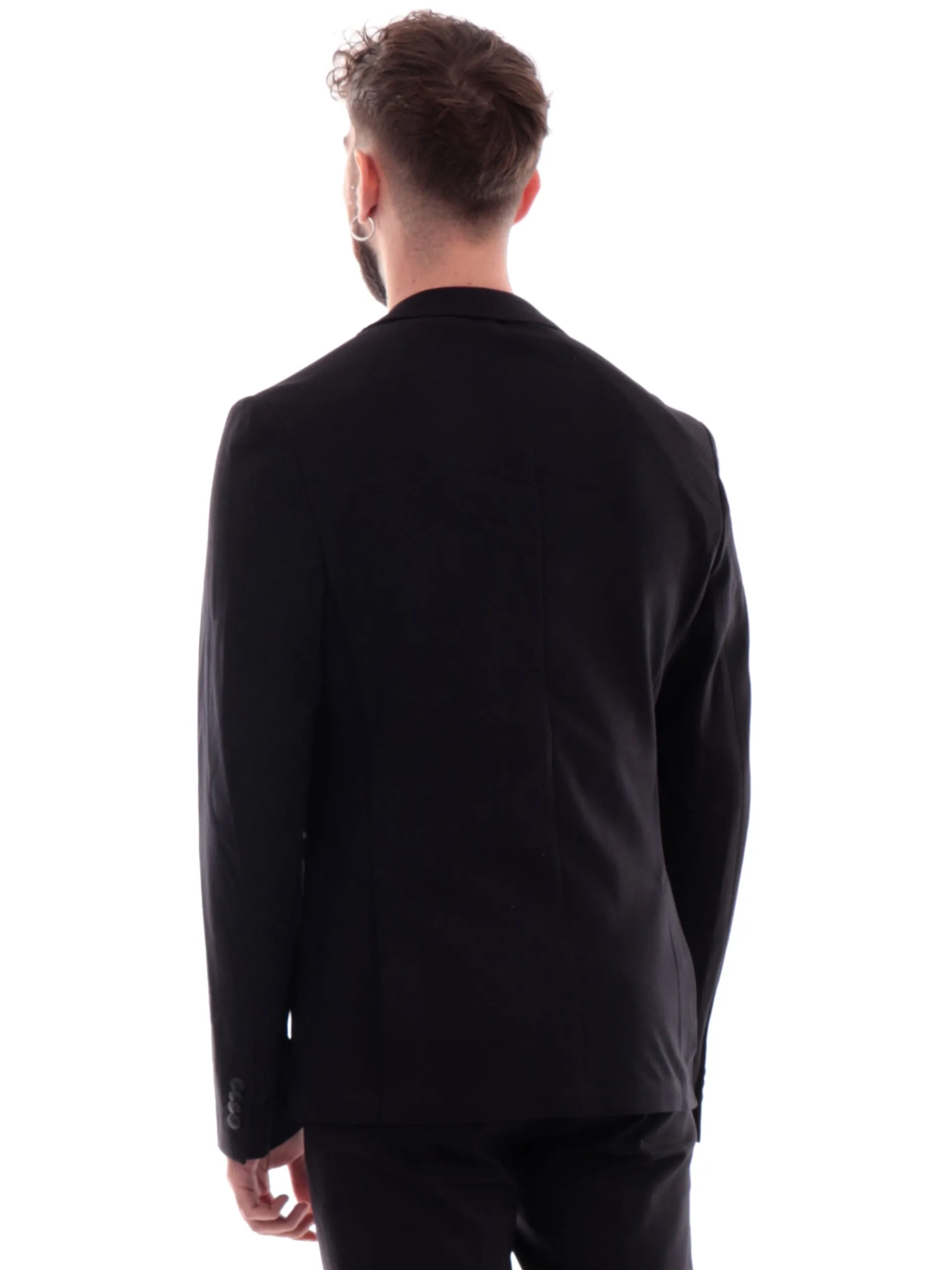 YES ZEE Giacche*Giacca uomo nera Elegante con rever G805D3000