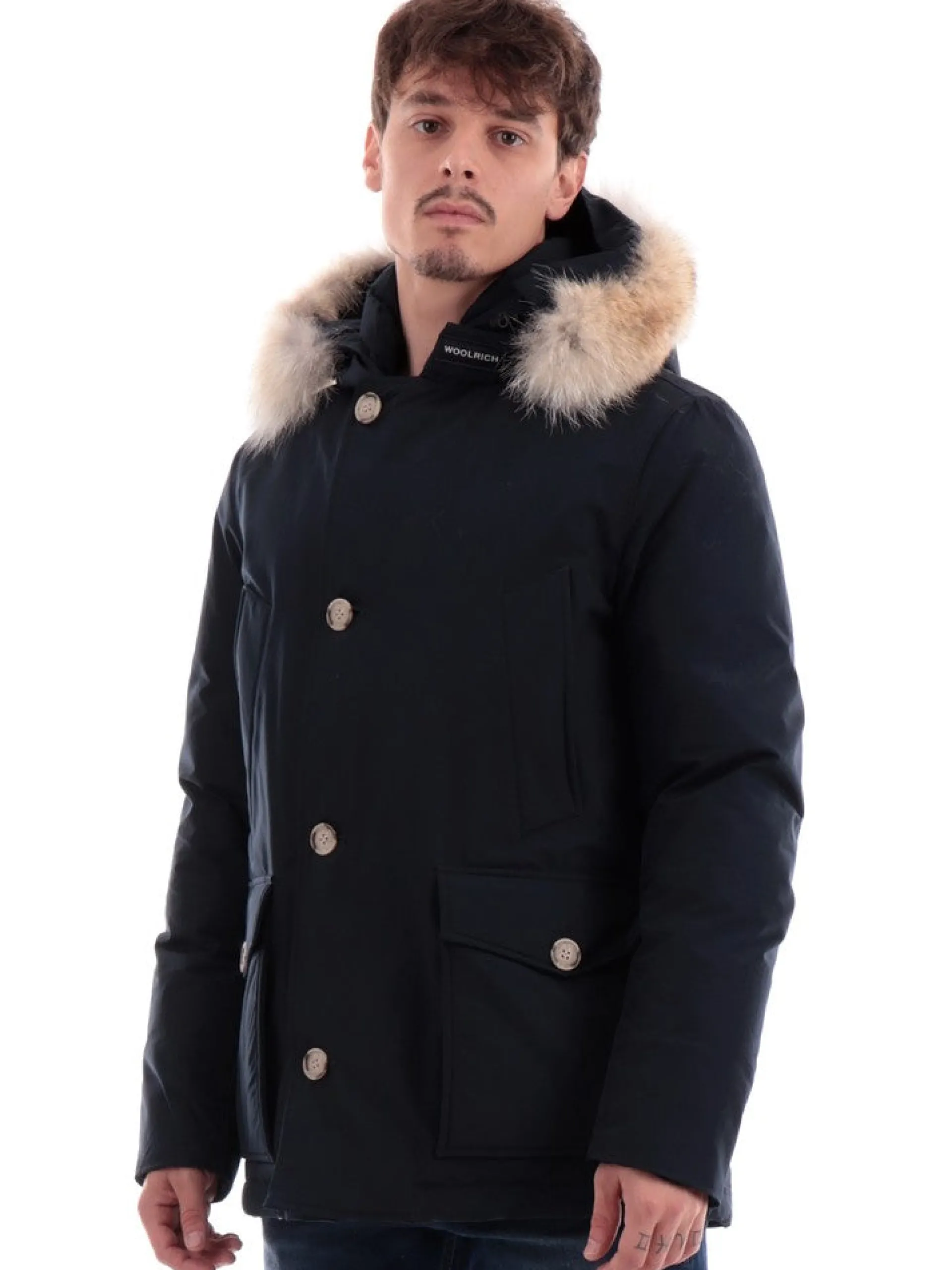 WOOLRICH Giubbotti*Giacca blu da uomo Arctic Detachable 0484MRUT0001