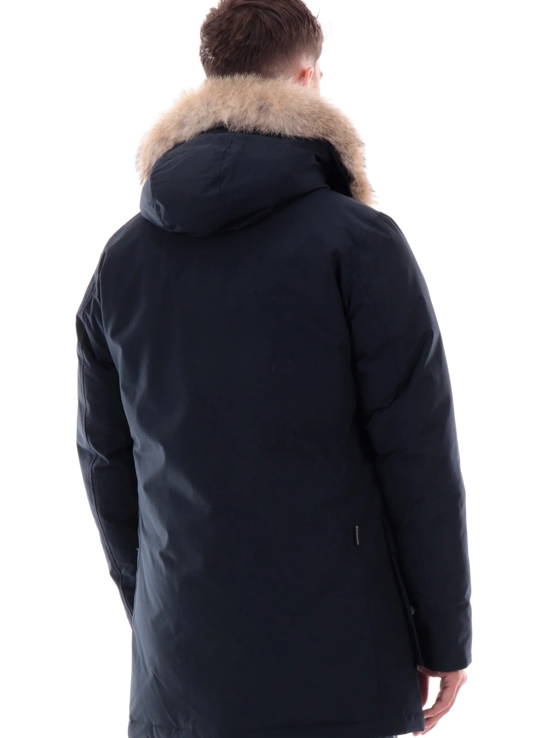 WOOLRICH Giubbotti*Giacca blu da Uomo Arctic Parka con Cappuccio pelliccia 0482MRUT0001