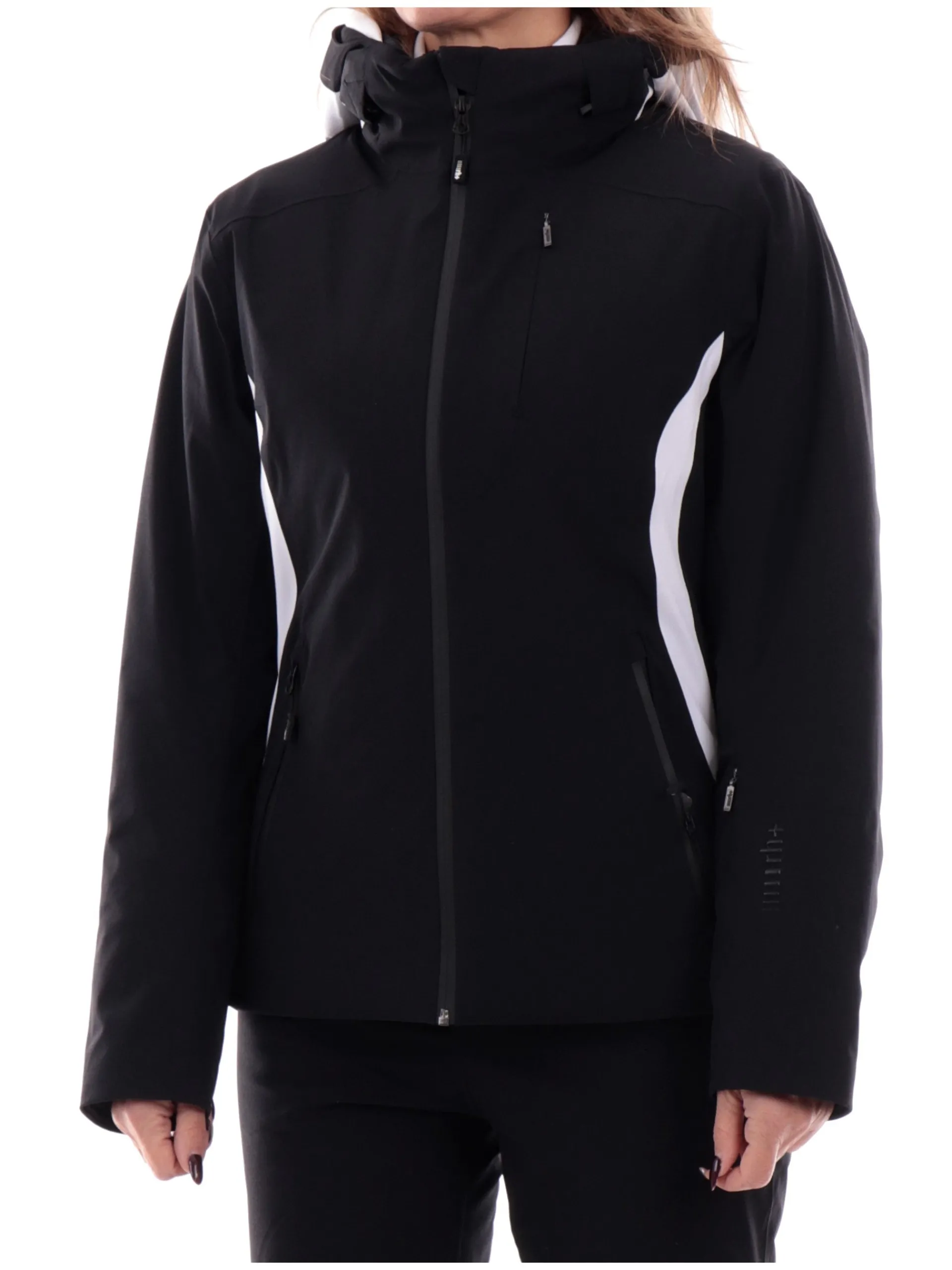 ZERORH+ Abbigliamento|Giubbini*Giacca Zero Rh bianca e nera con cappuccio Tessa bicolore IND3149