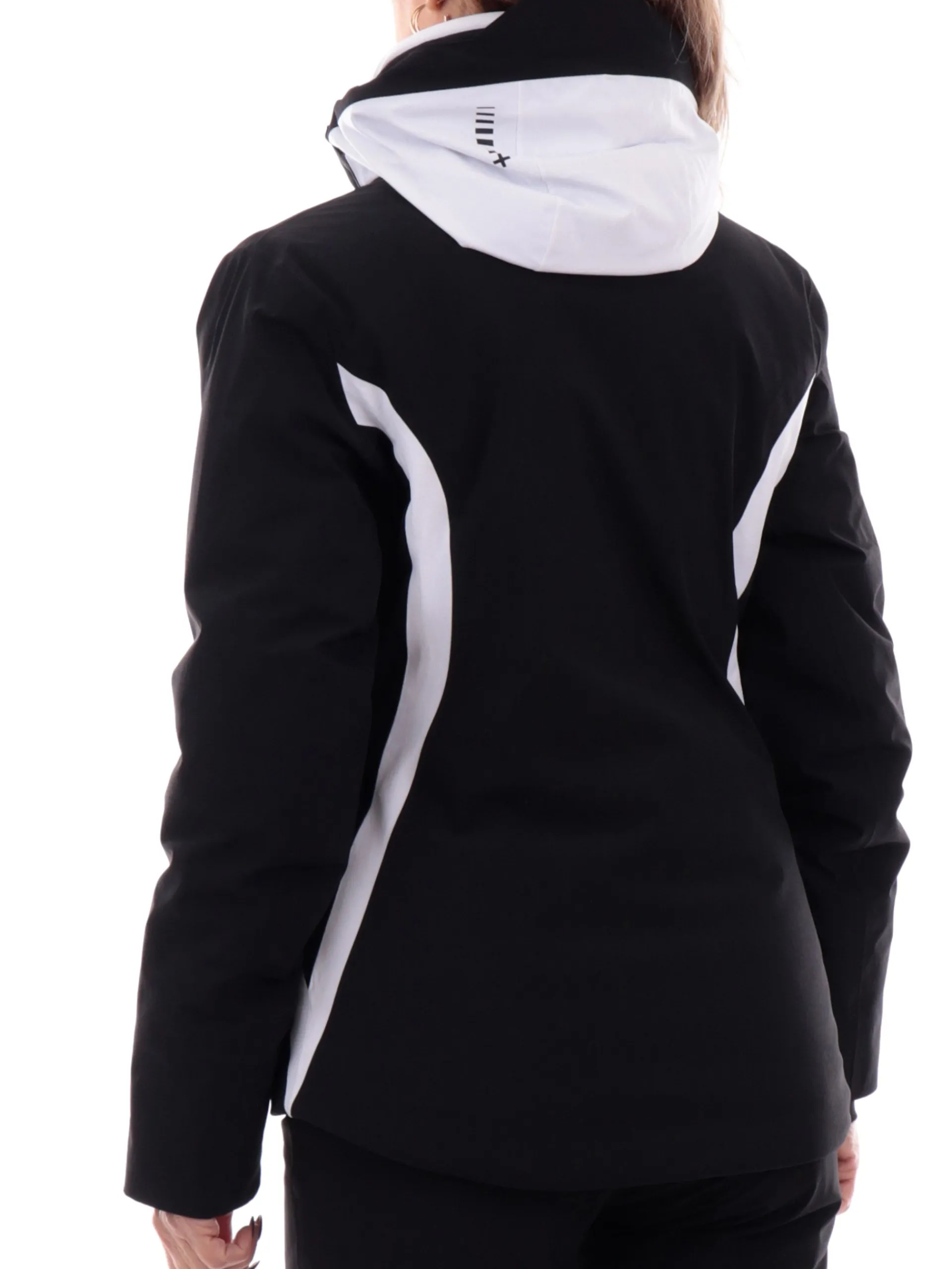 ZERORH+ Abbigliamento|Giubbini*Giacca Zero Rh bianca e nera con cappuccio Tessa bicolore IND3149