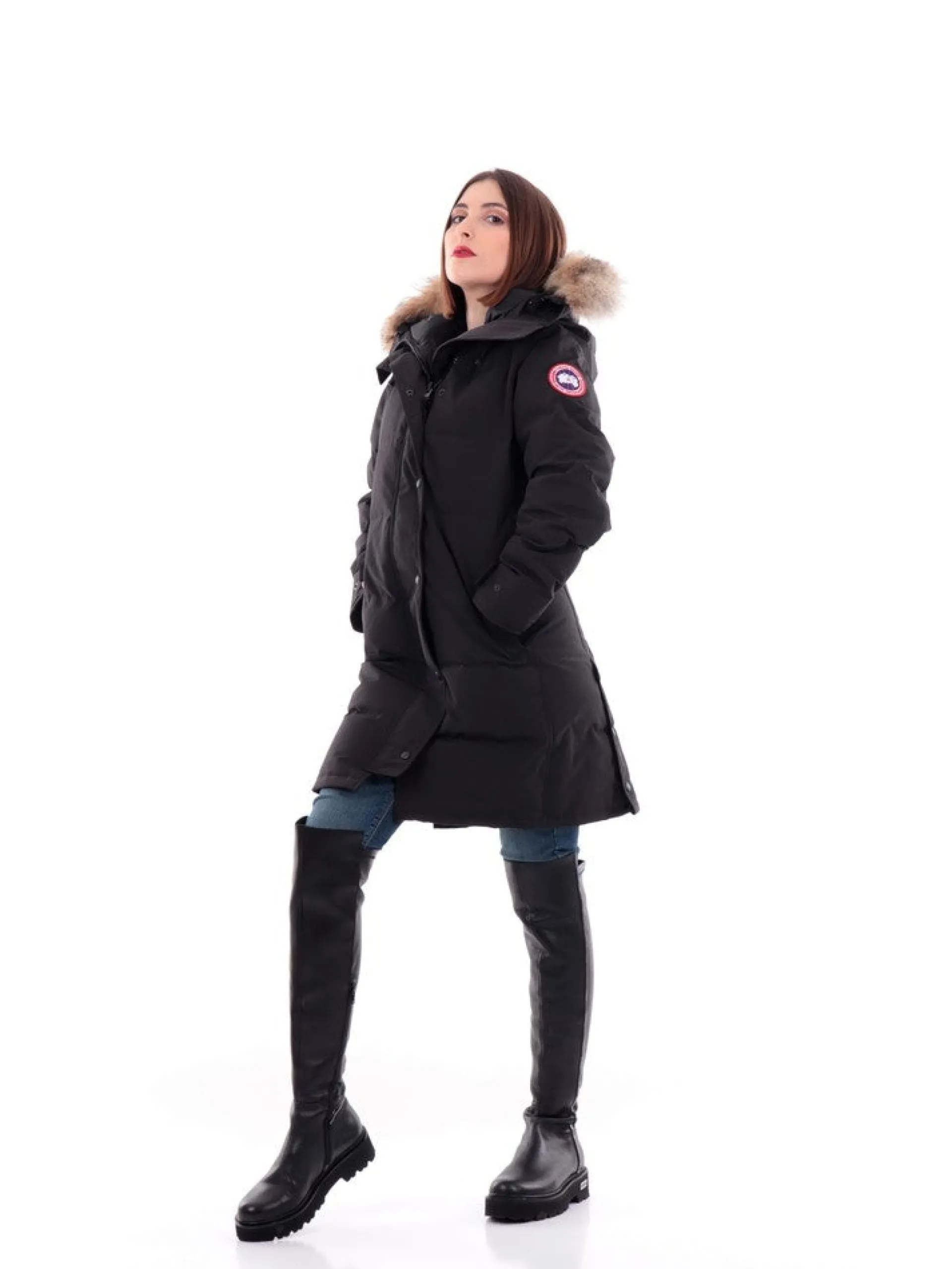 CANADA GOOSE Giubbotti*Giaccone da donna nero Shelburne Parka 3802L