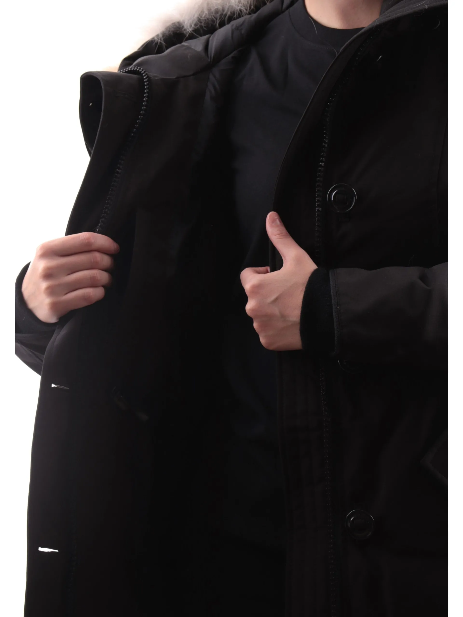 CANADA GOOSE Giubbotti*Giaccone nero da donna Rossclair Parka 2580L