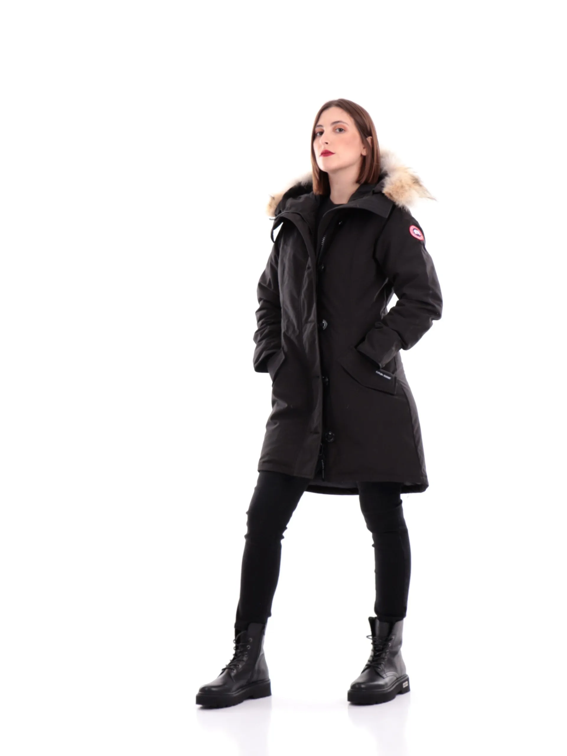 CANADA GOOSE Giubbotti*Giaccone nero da donna Rossclair Parka 2580L