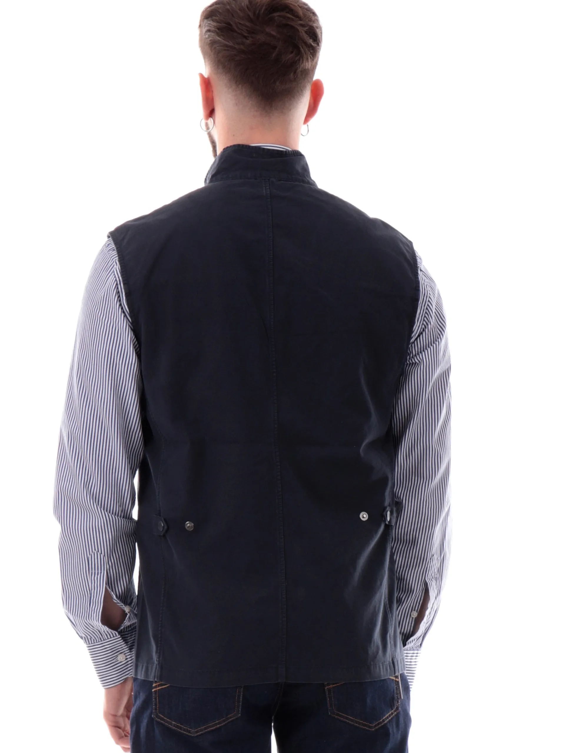 BARBOUR Gilet*Gilet blu Casual Corbridge da uomo con tasconi MGI0284