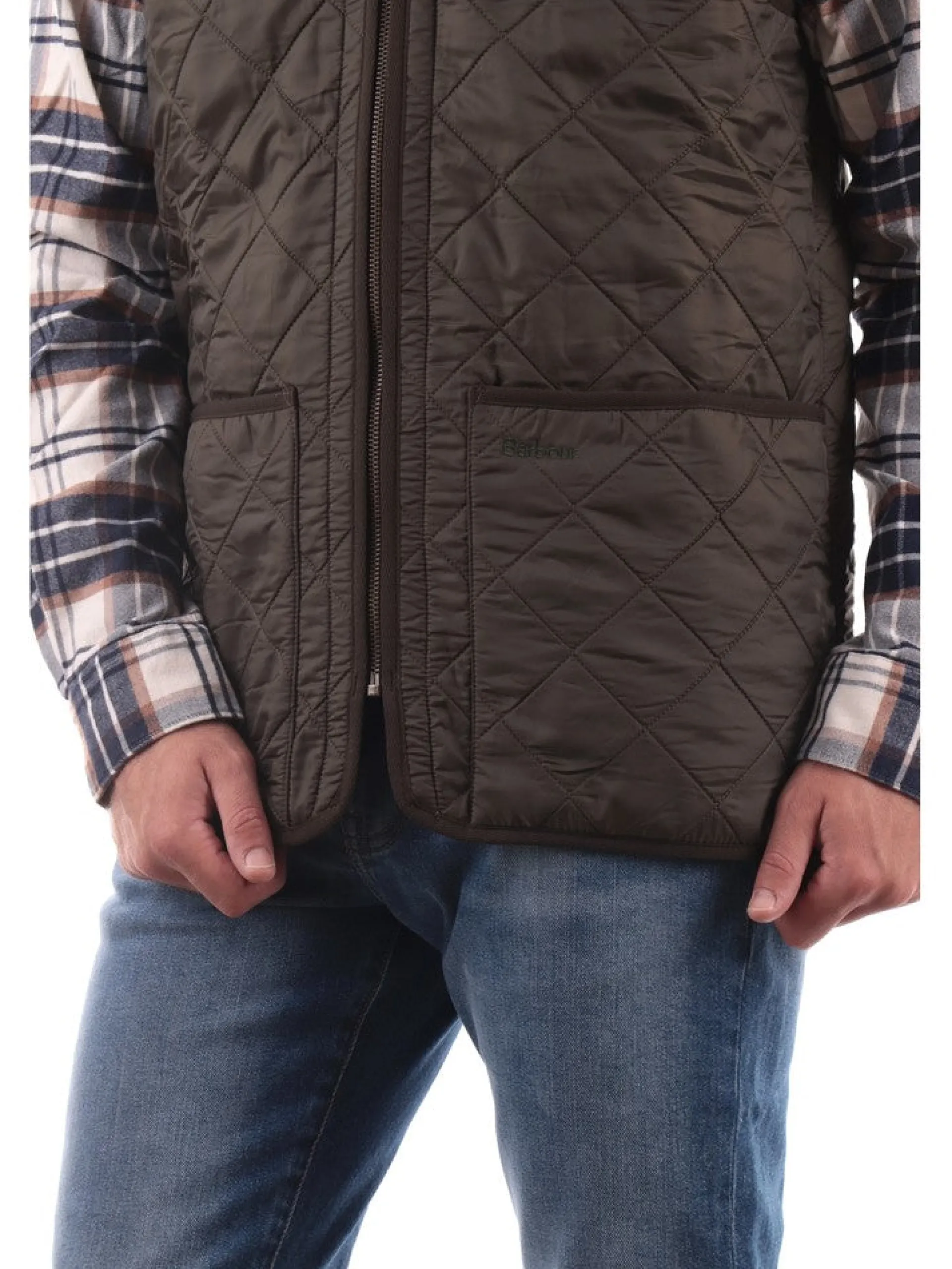 BARBOUR Gilet*Gilet verde da uomo Polarquilt Waistcoat MLI0002