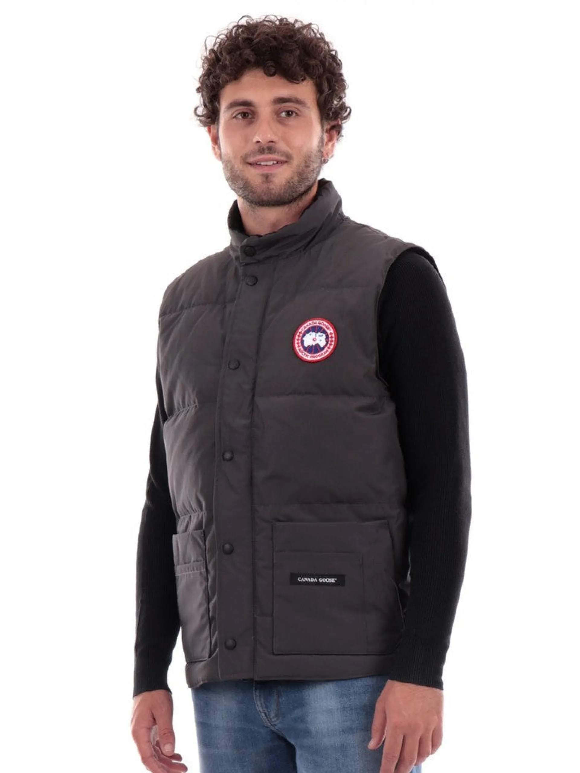 CANADA GOOSE Gilet*Gilet grigio da uomo Freestyle Crew 4154M