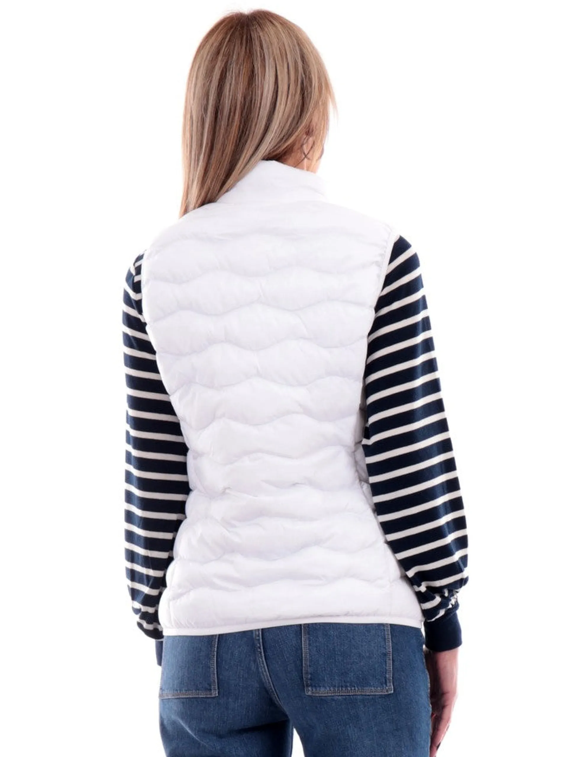 EMPORIO ARMANI 7 Gilet*Gilet Emporio Armani EA7 bianco da donna 8NTQ08TNF8Z