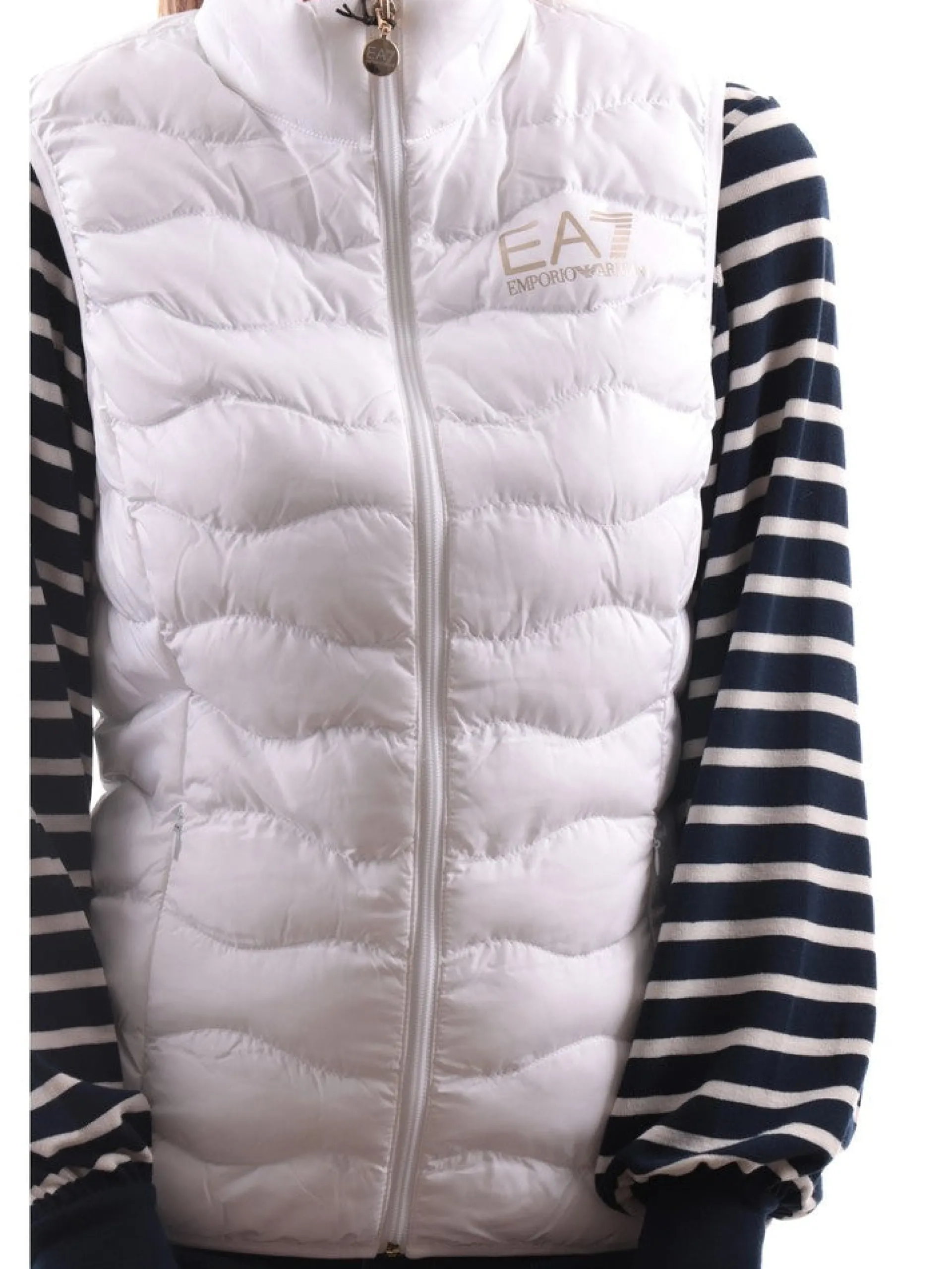 EMPORIO ARMANI 7 Gilet*Gilet Emporio Armani EA7 bianco da donna 8NTQ08TNF8Z