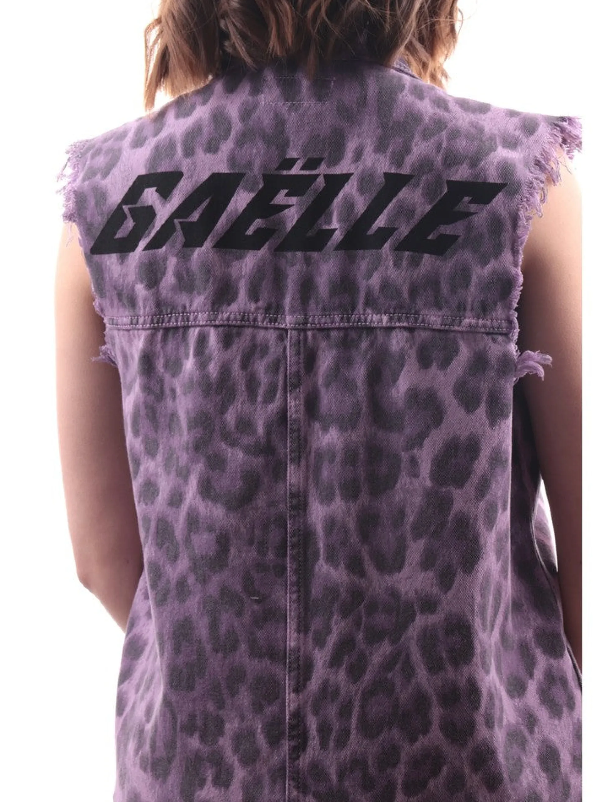 GAELLE Vestiti*Gilet Lilla da Donna leopardato GBD11824DA