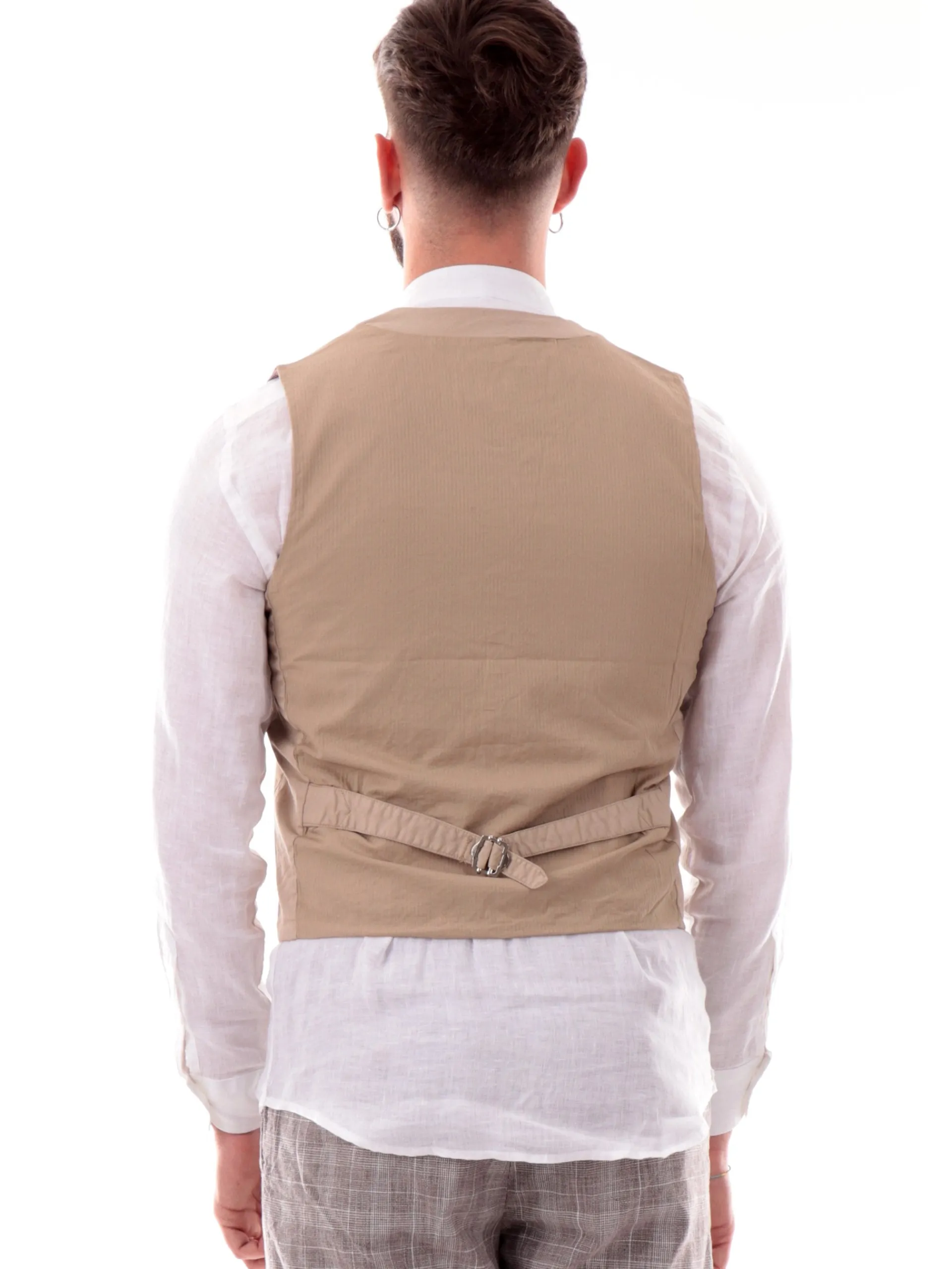 GIANNI LUPO Gilet*Gilet Beige da uomo elegante con bottoni GL9710S25