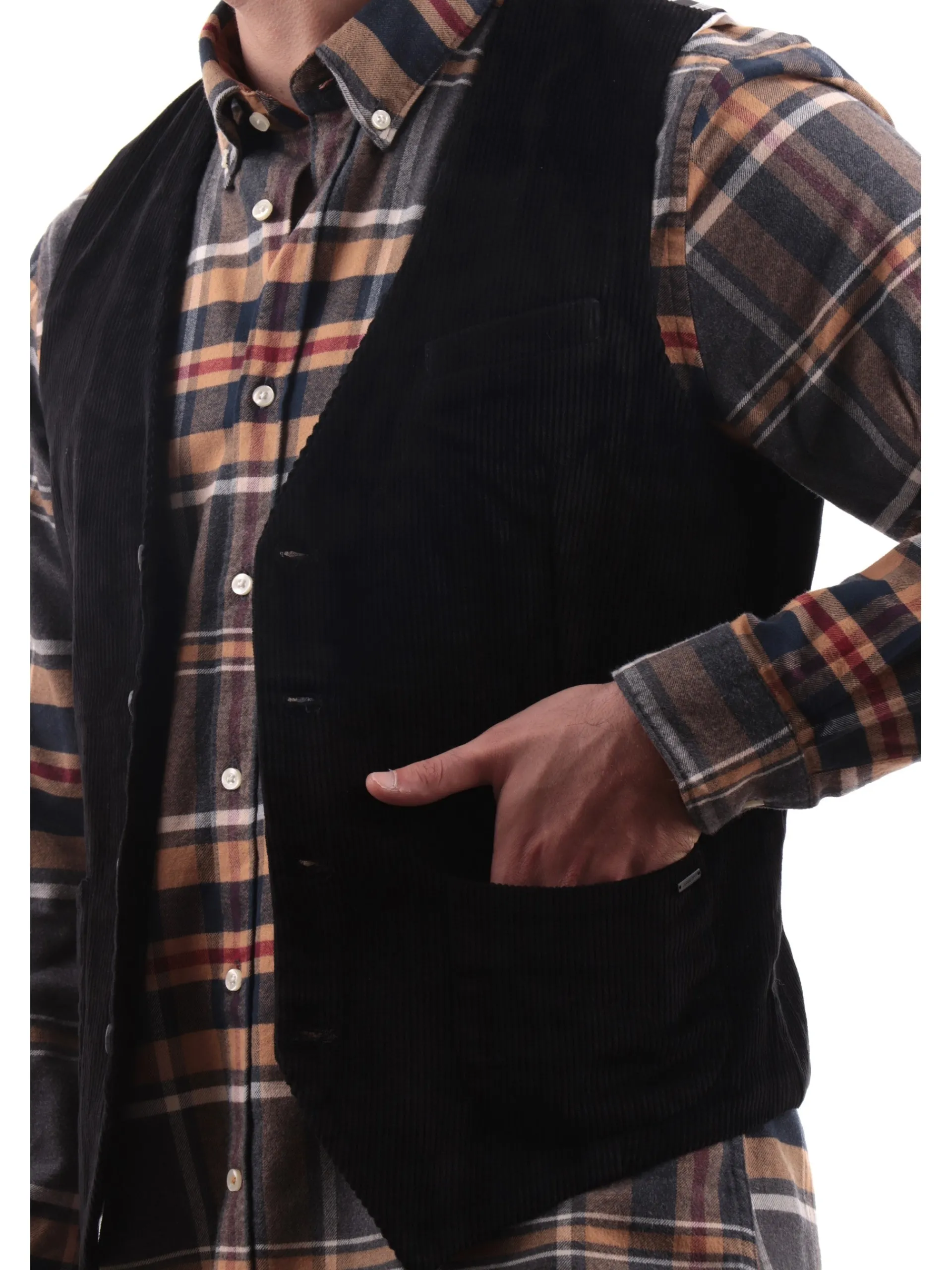 GIANNI LUPO Gilet*Gilet nero da uomo elegante GL5159BD