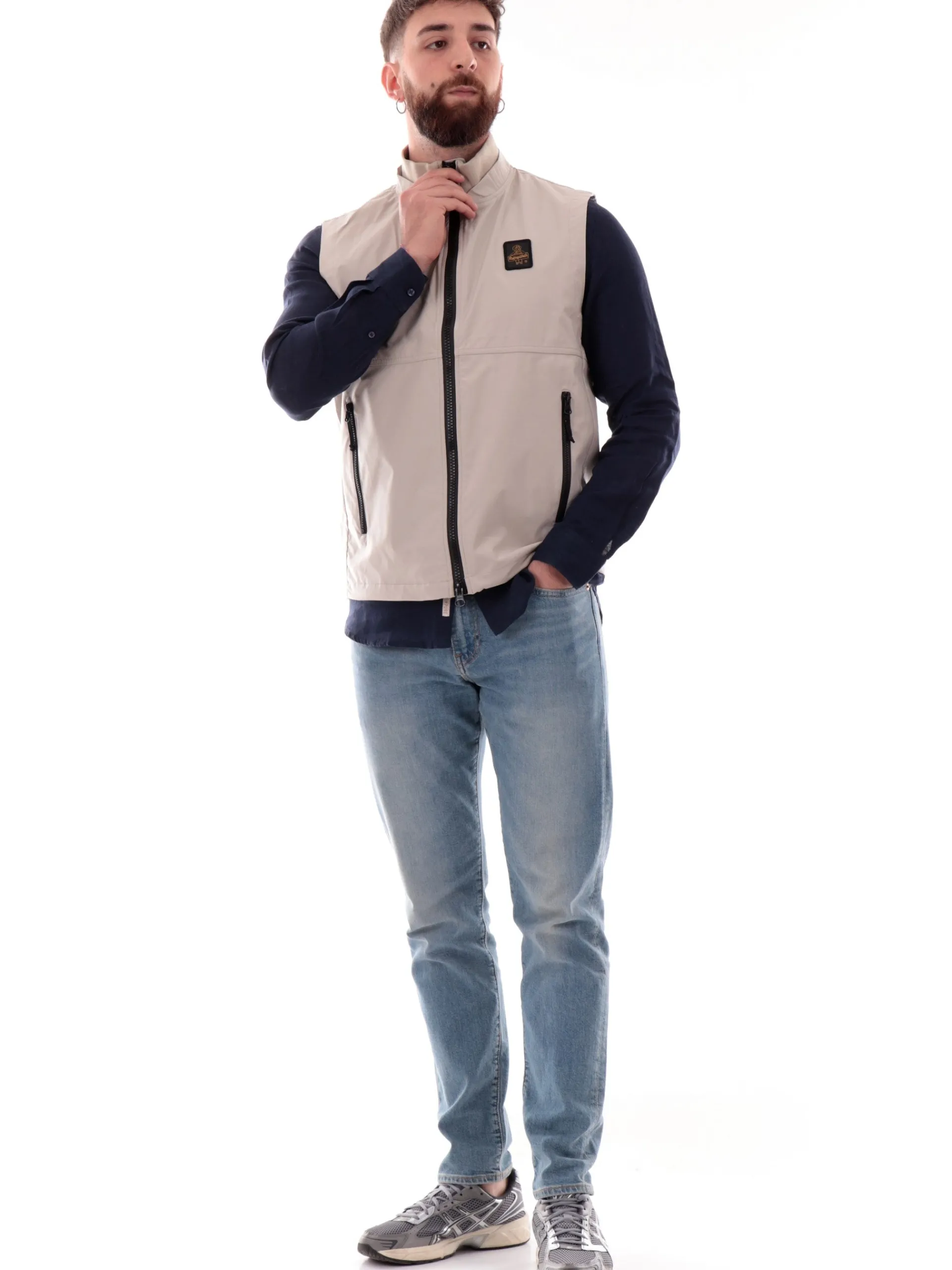 REFRIGIWEAR Gilet*Gilet beige da uomo Erc Vest tessuto tecnico G20408 A00081