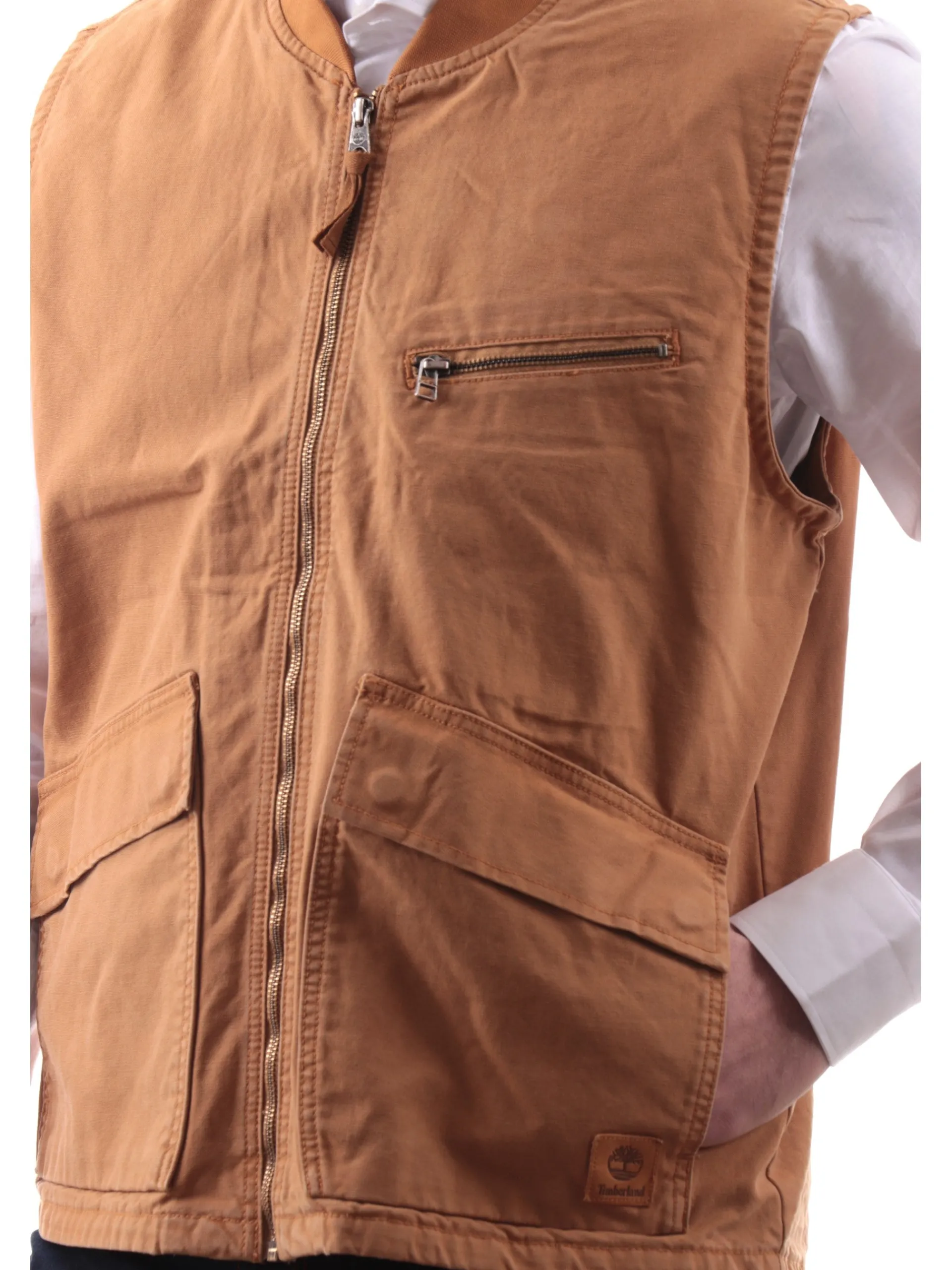 TIMBERLAND Gilet*Gilet marrone da uomo Washed Canvas TB0A6GF7