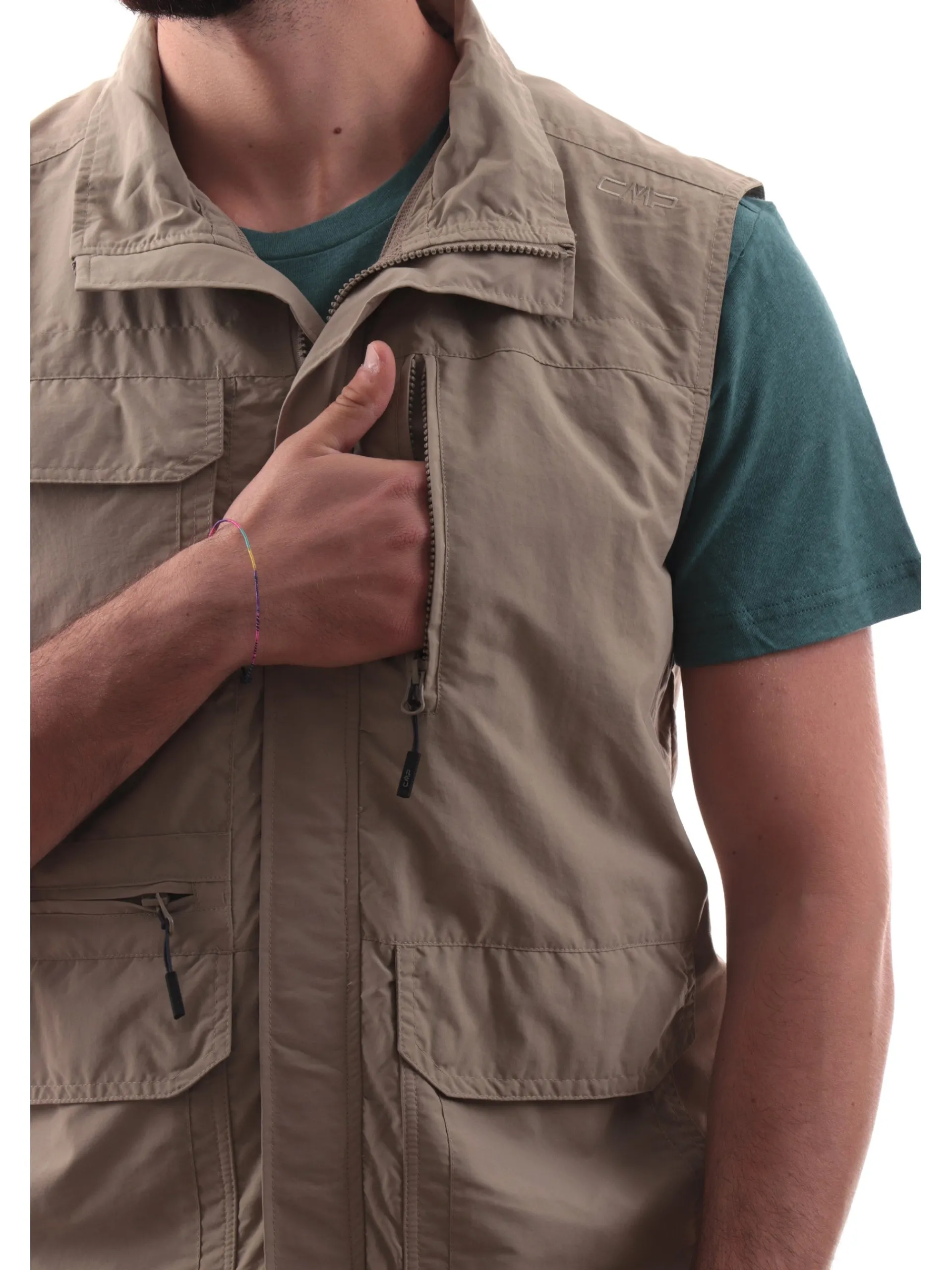 CMP Gilet*Gilet trekking beige da uomo 30T6657