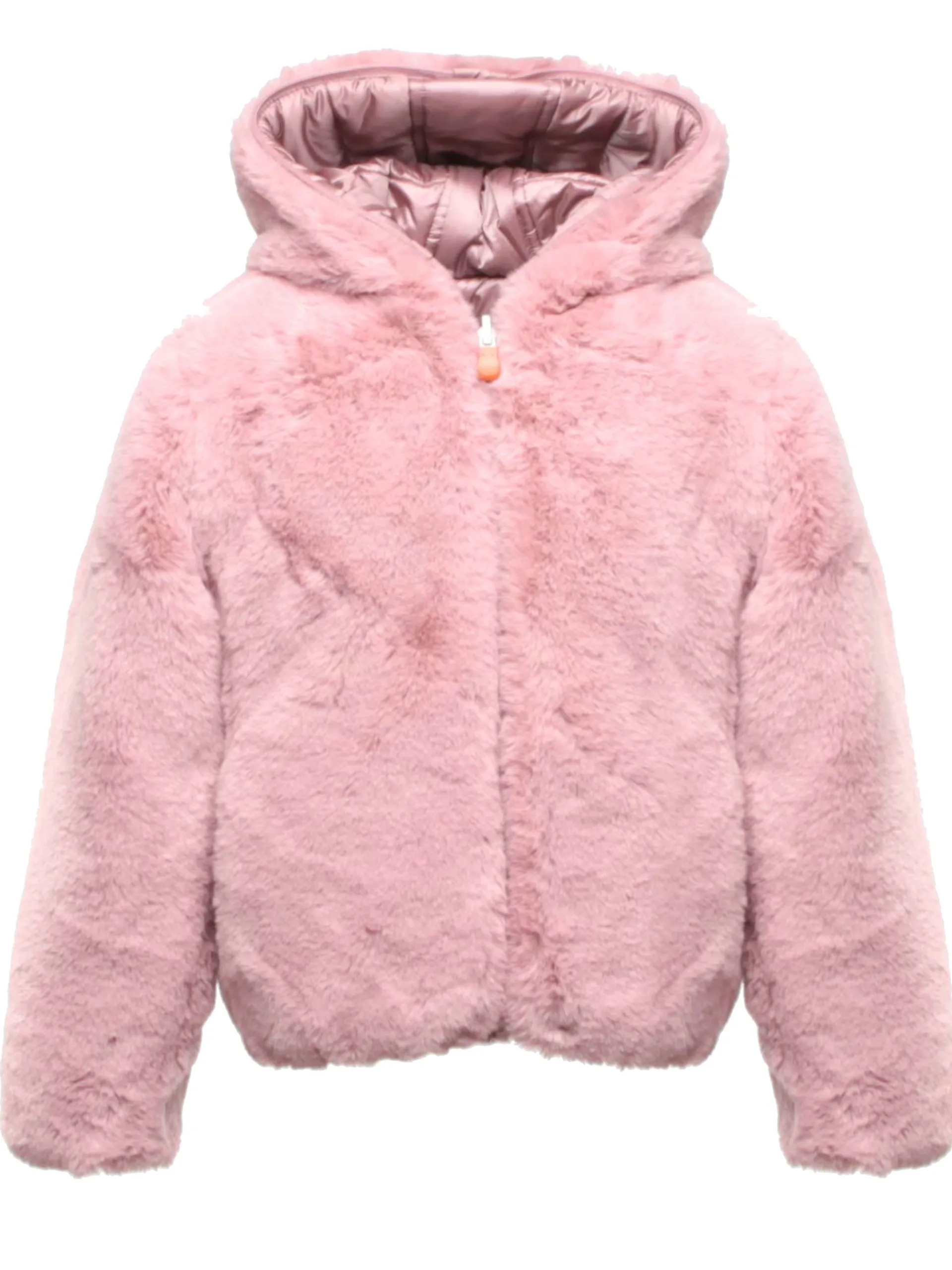 SAVE THE DUCK Capispalla*Giubbino reversibile rosa da bambina Chloe pelliccia eco J33540GFURY19