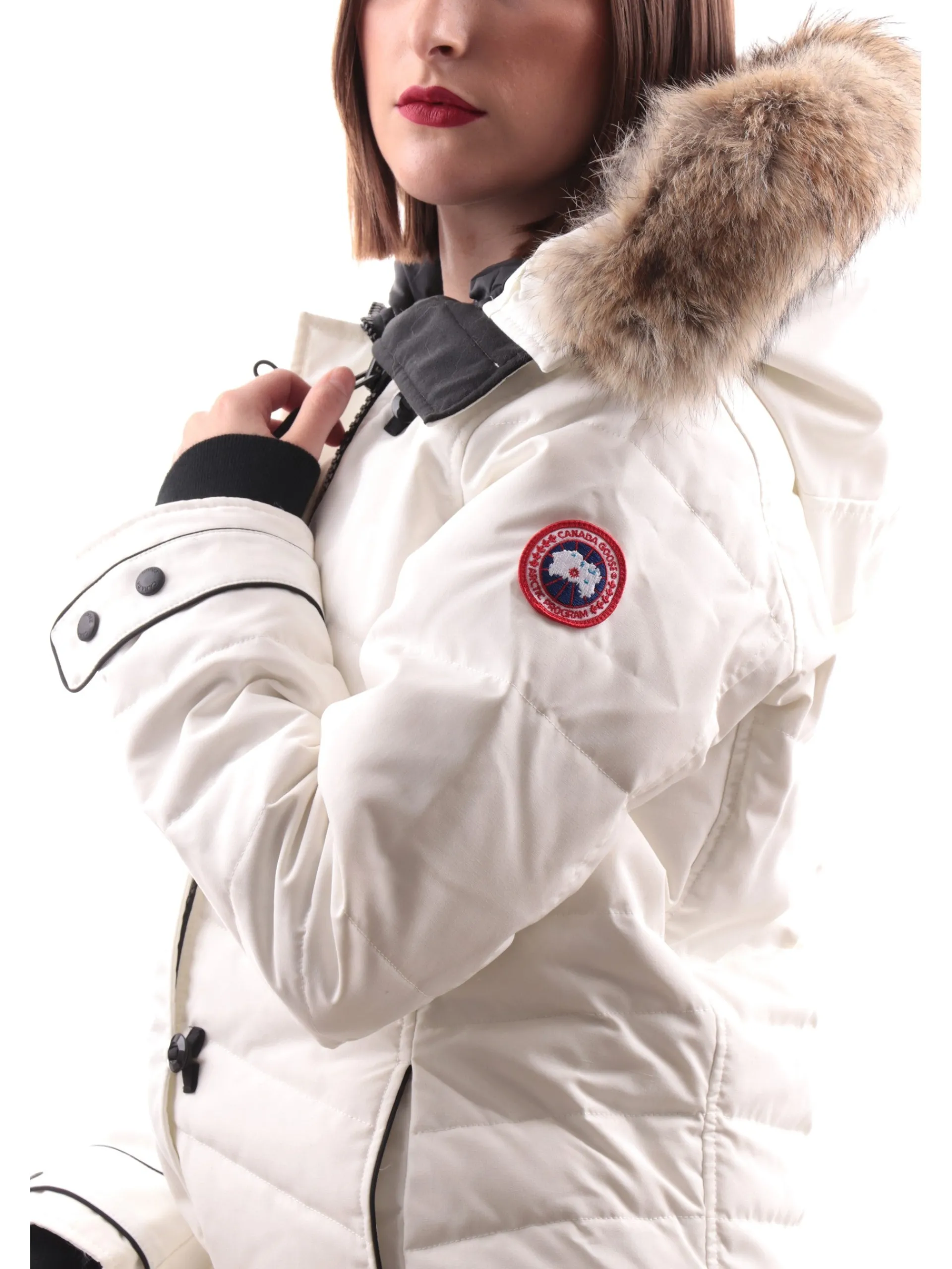 CANADA GOOSE Giubbotti*Giubbotto bianco da donna Lorette Parka 2090L