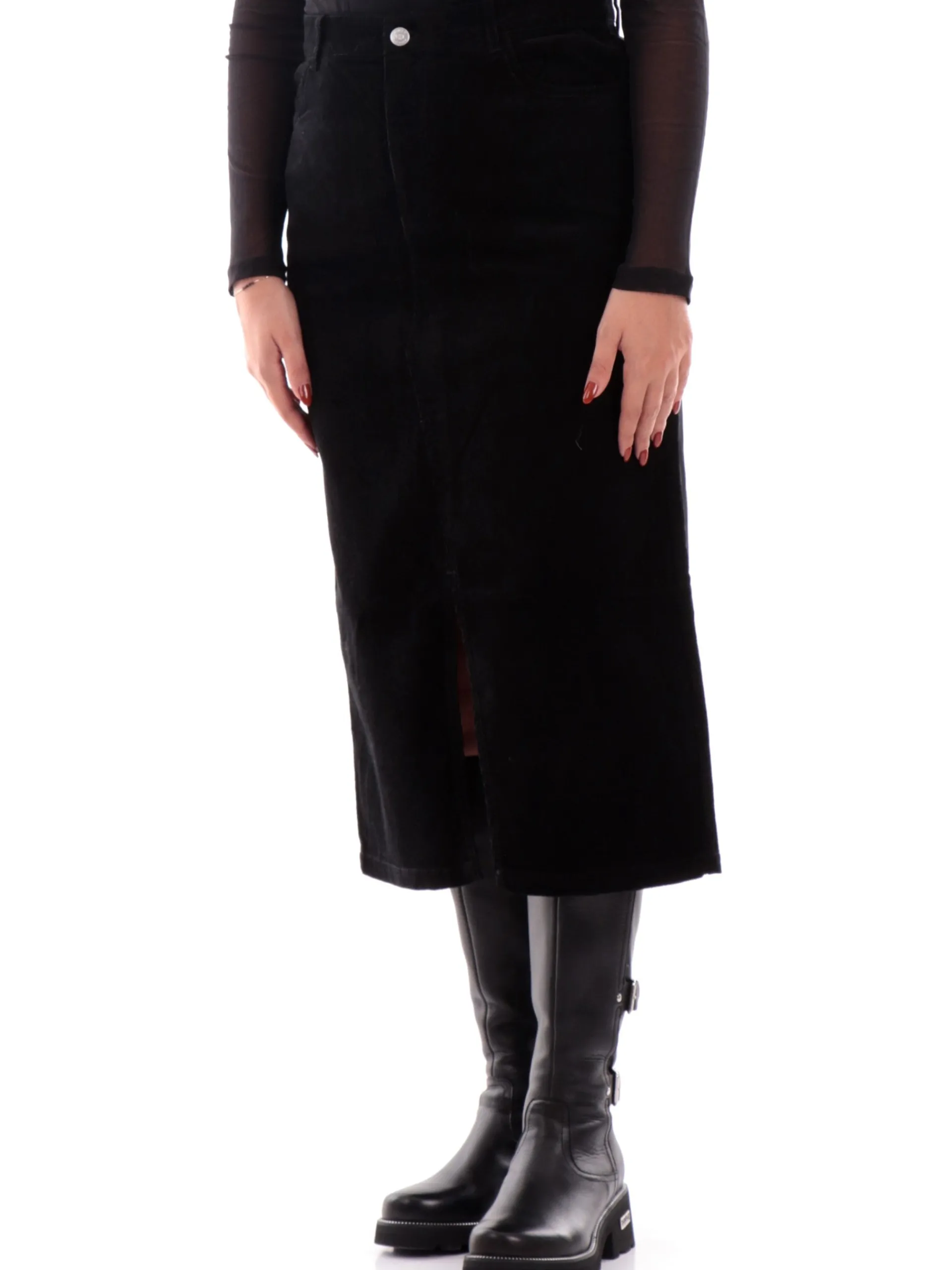 ONLY Gonne*Gonna jeans nera da donna in velluto 15325088