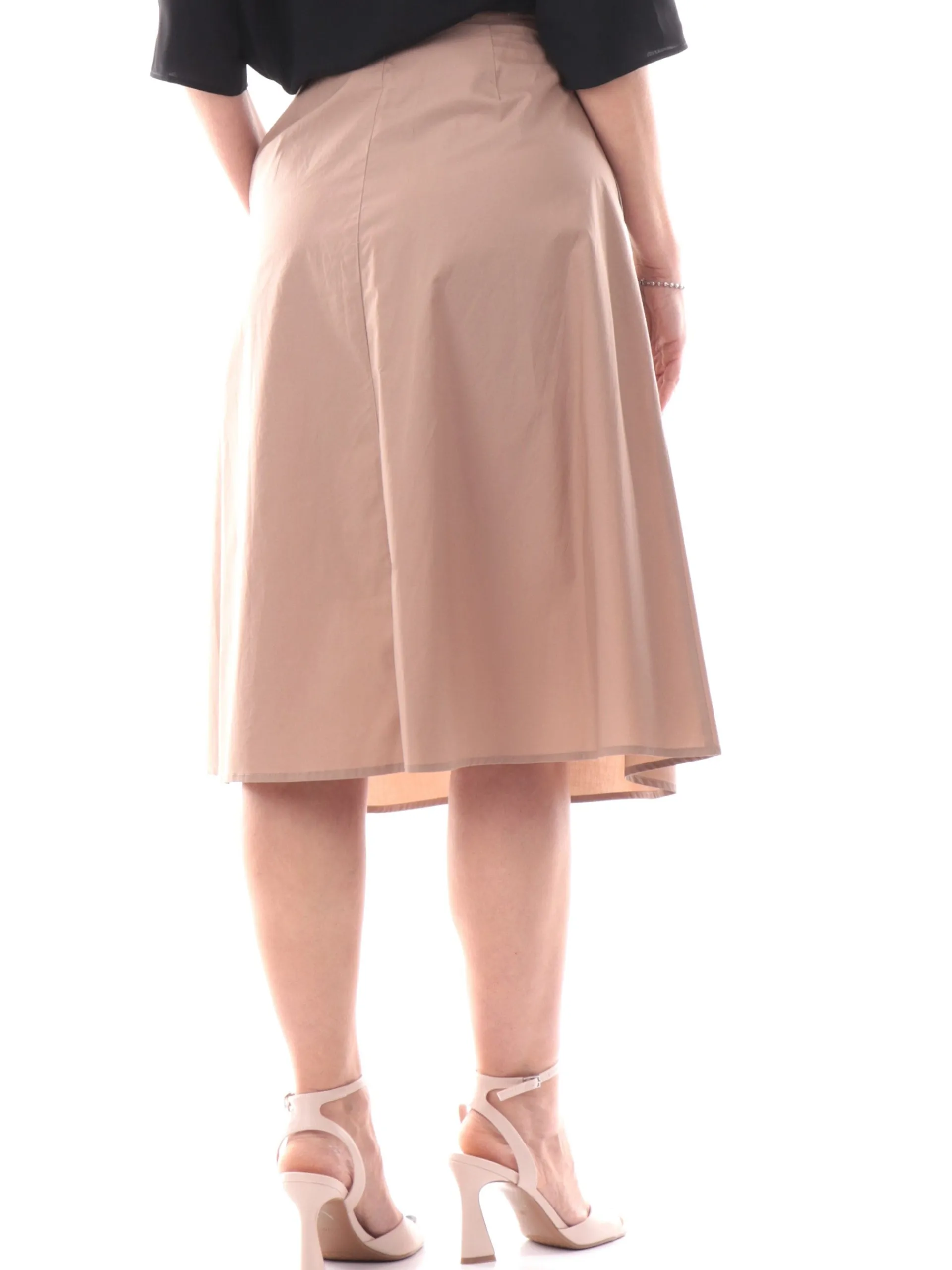 ANIS Gonne*Gonna lunga marrone da donna con cintura fantasia foulard 251C1250
