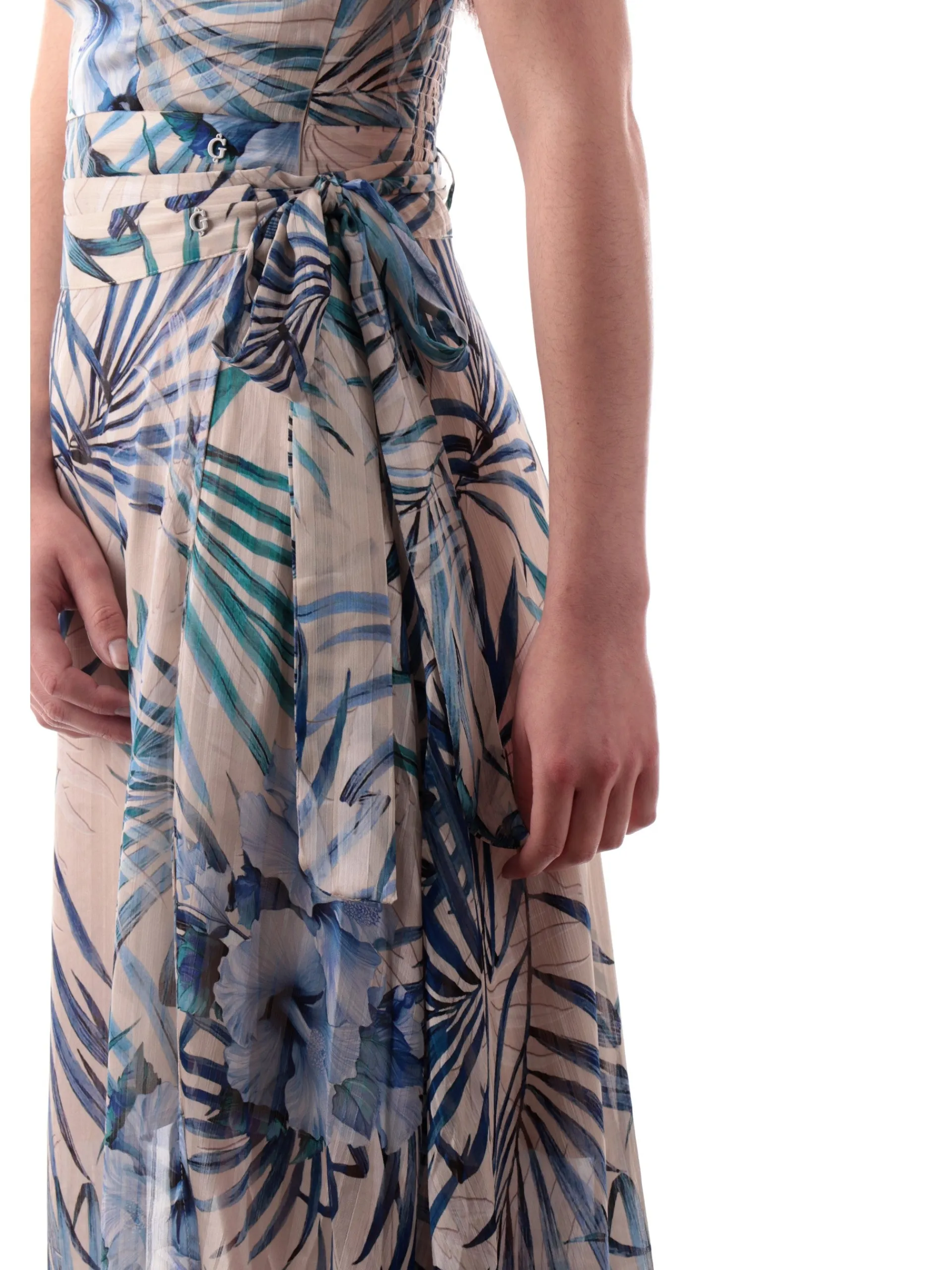 GUESS Gonne*Gonna Lunga beige e blu da donna a portafoglio New Romana W5GD66WH9Z2P7VM