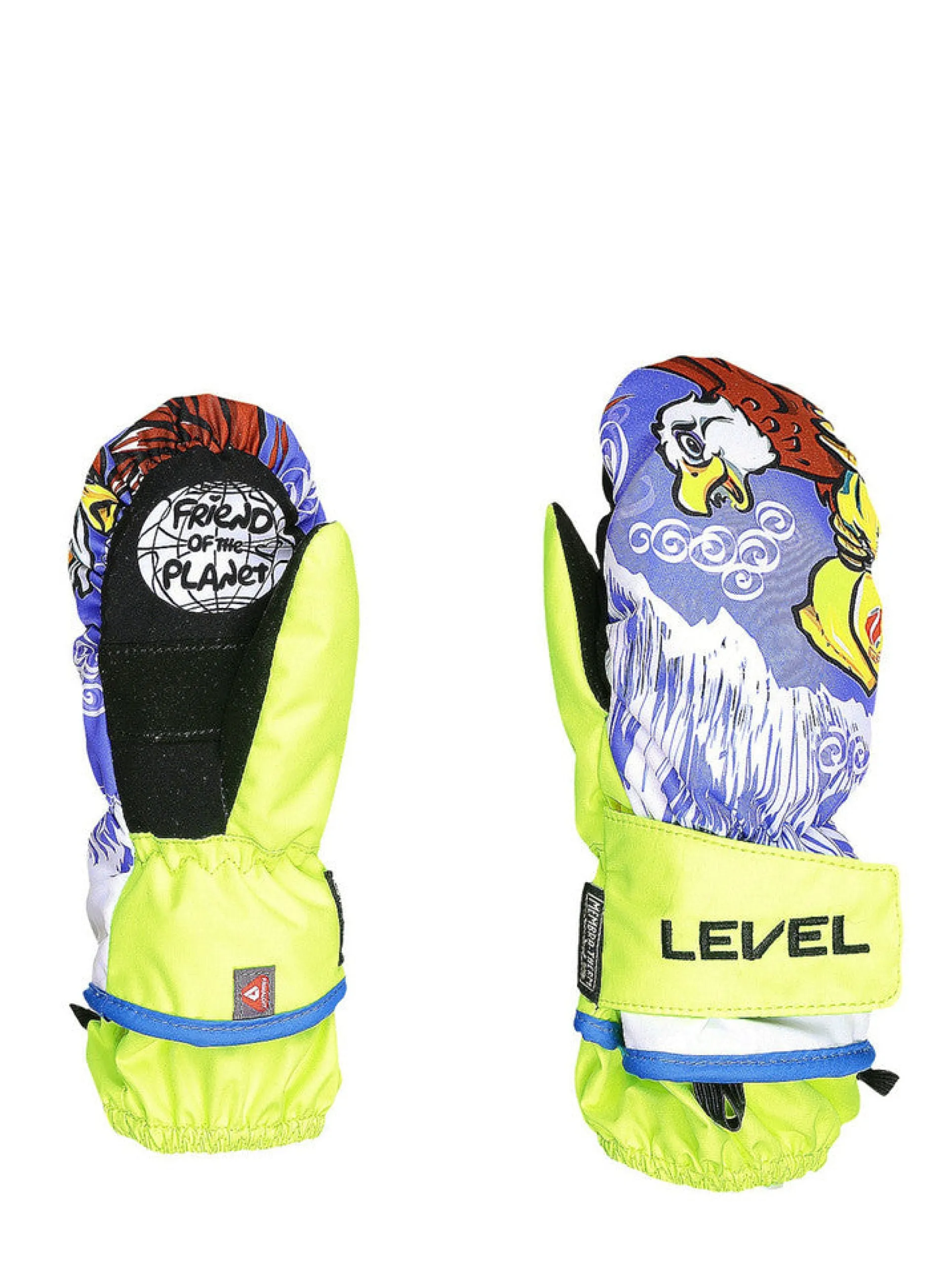 LEVEL Accessori*Guanti neve gialli da bambino e bambina Animal 4175JM