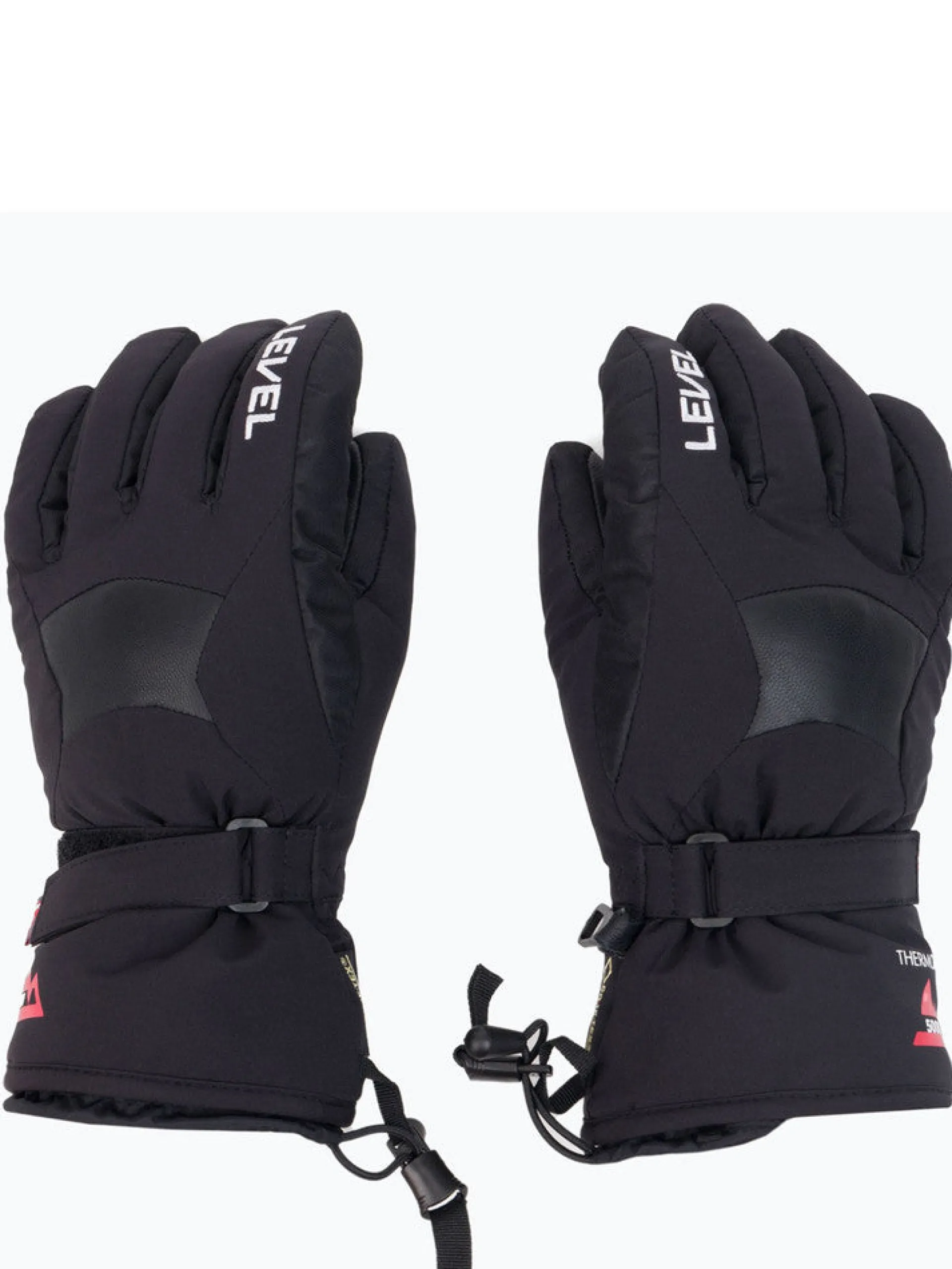 LEVEL Accessori*Guanti sci neri da bambino e bambina, modello Super Radiator Gore-Tex 4115JG