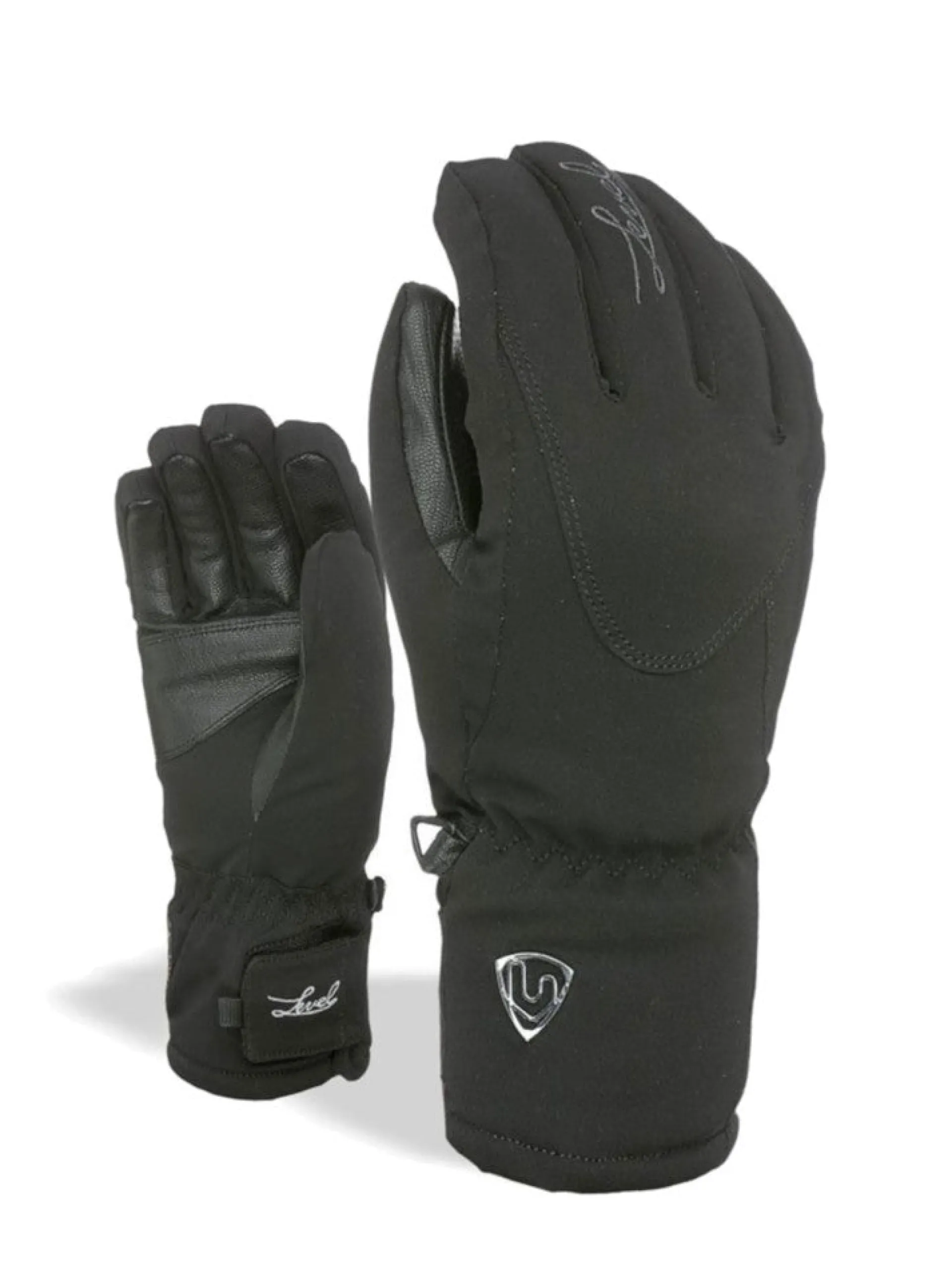 LEVEL Accessori*Guanti sci neri da uomo, modello Alpine 3344WG