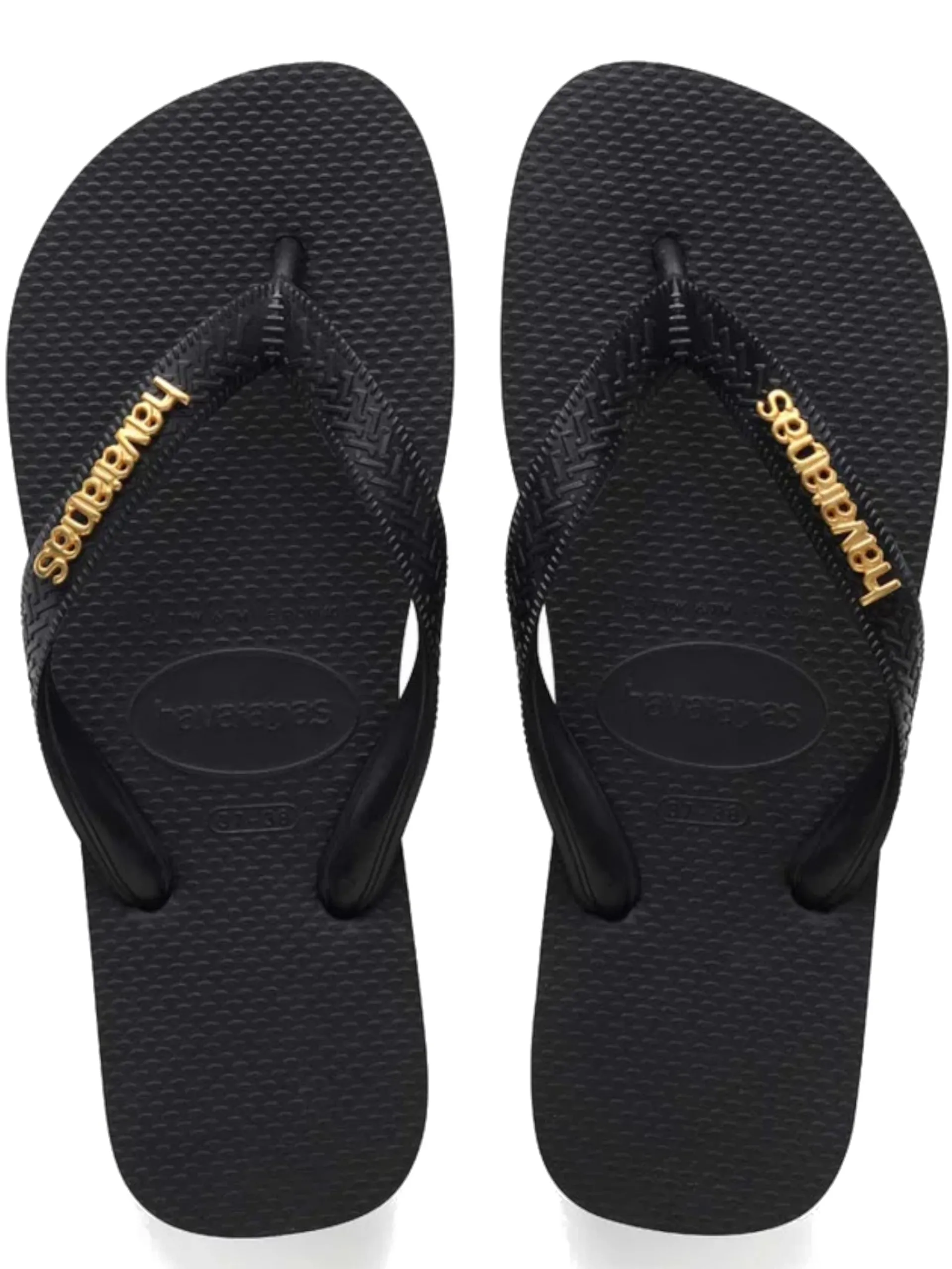 HAVAIANAS Ciabatte E Infradito*Infradito Logo Metallic nere da donna 4127244