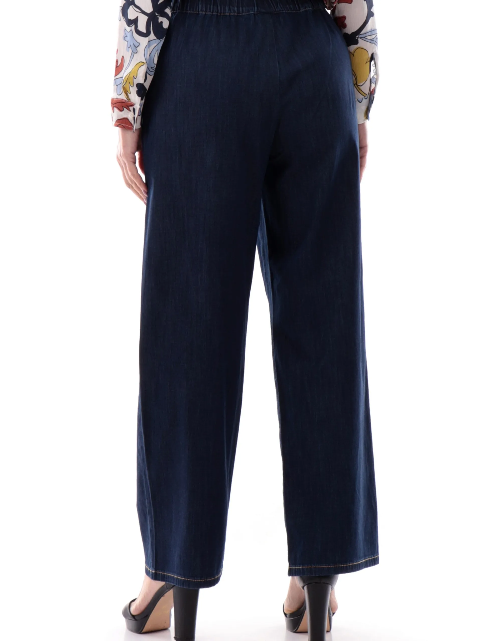 EMME MARELLA Jeans*Jeans a palazzo da donna con elastico in vita FINGERE
