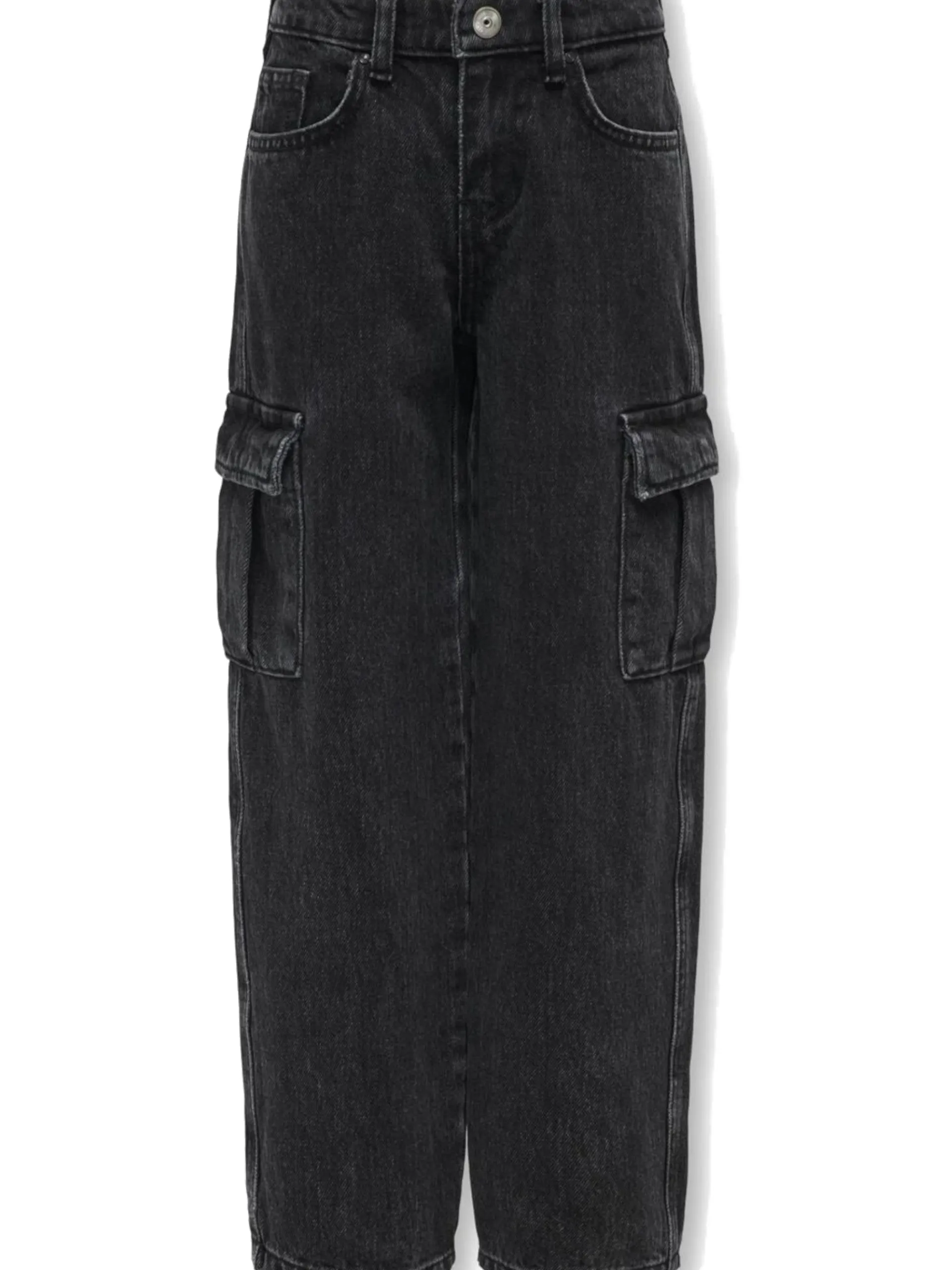 ONLY Pantaloni*Jeans Cargo neri da bambina Wide 15326871