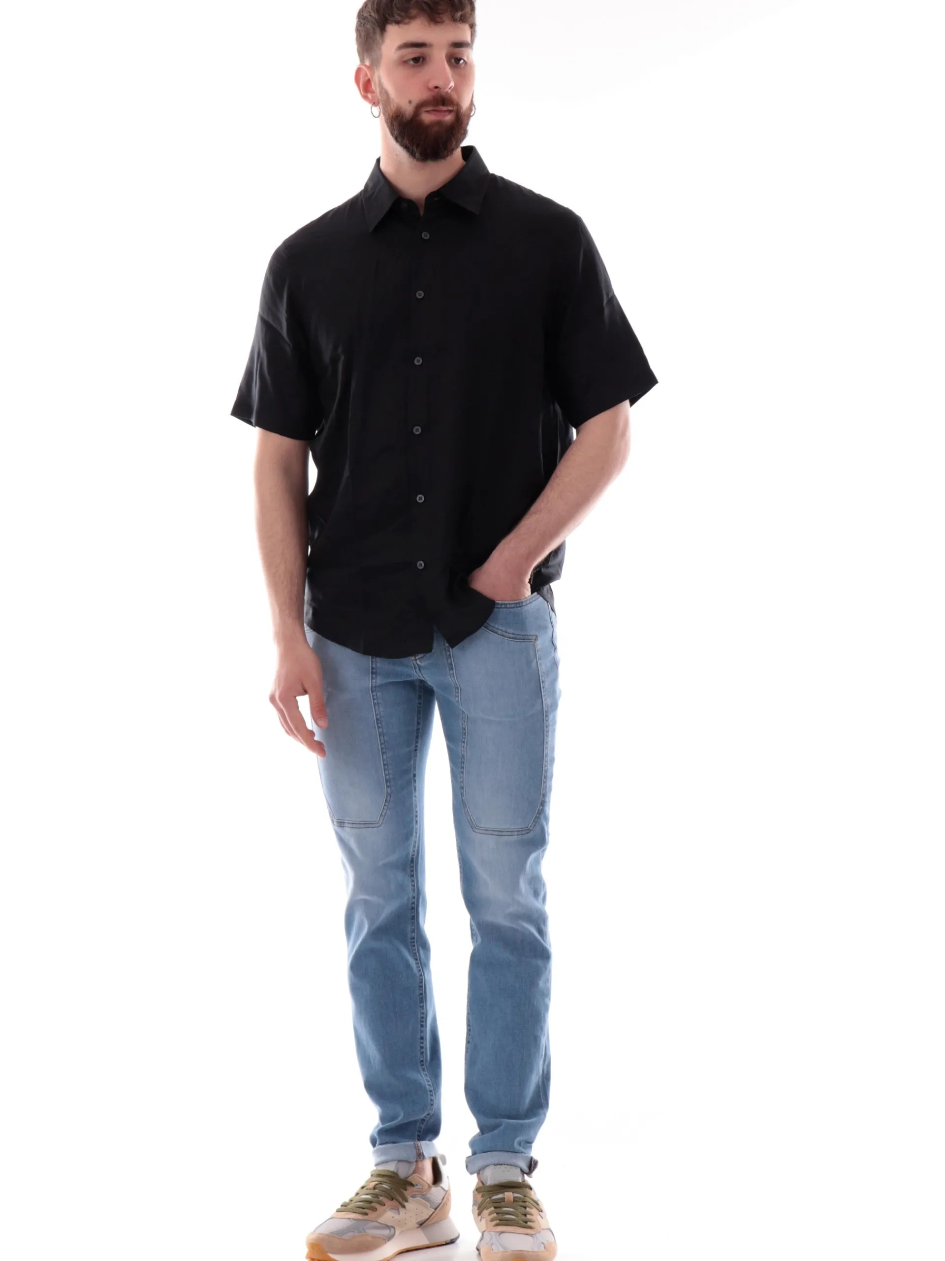 JECKERSON Jeans*Jeans John blu da uomo Slim con toppe UPPA077DEN037 D110