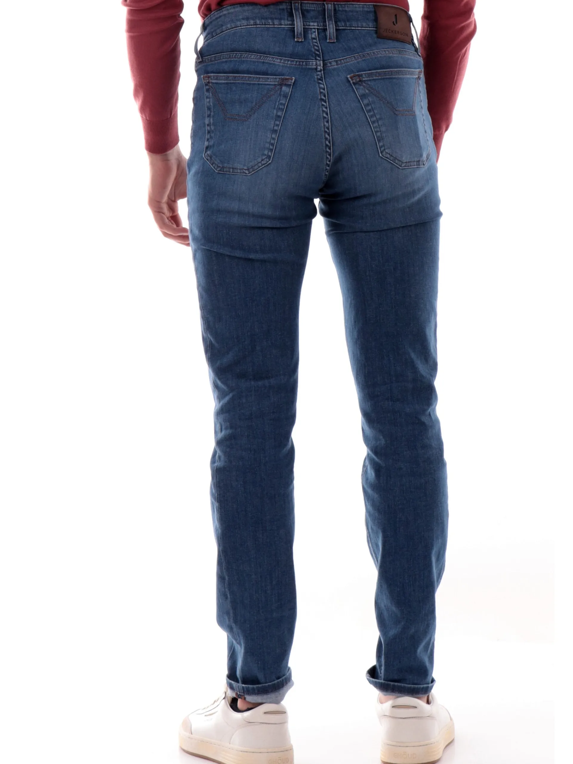 JECKERSON Jeans*Jeans John blu da uomo Slim con toppe UPPA077DENI037